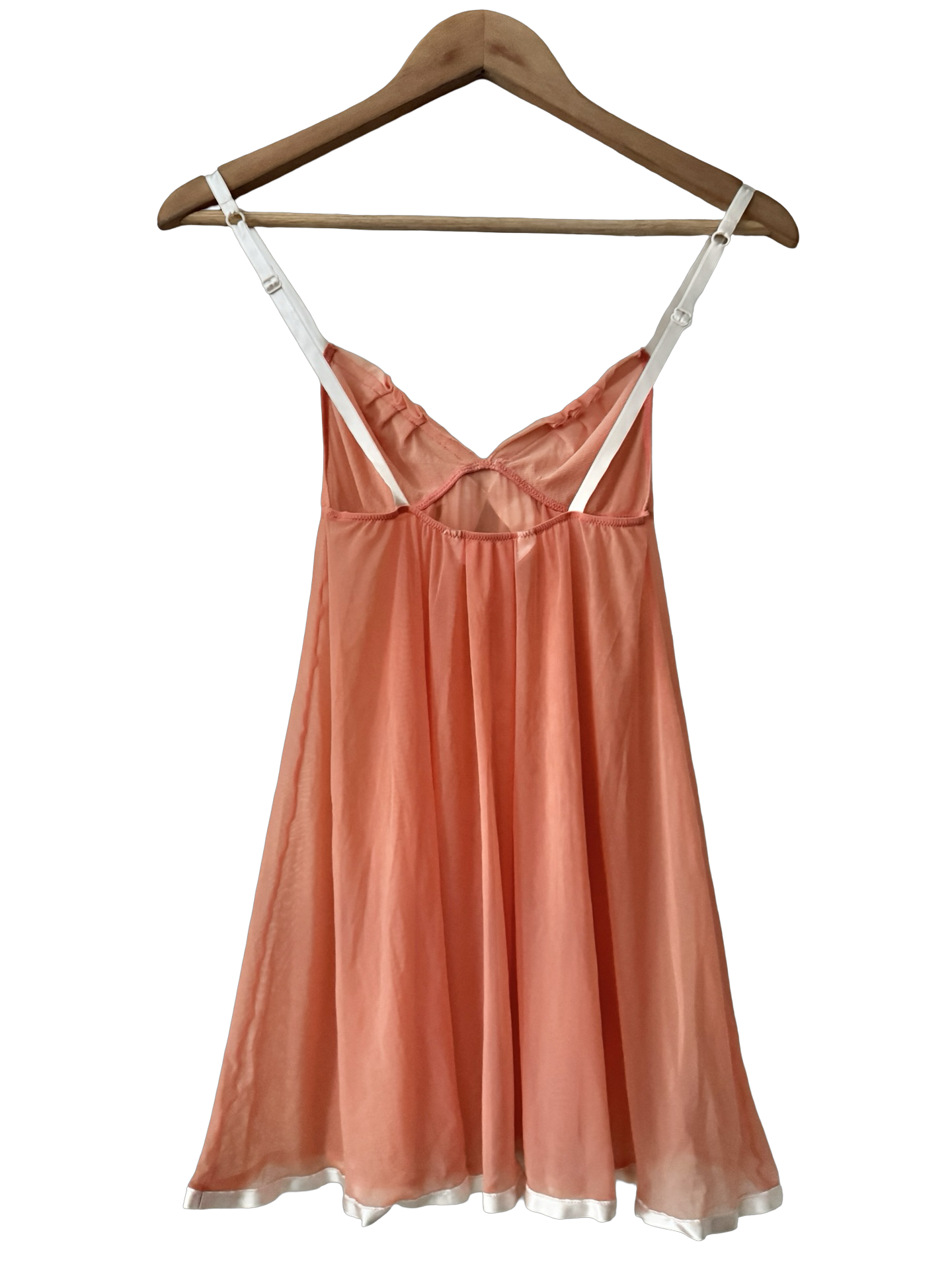 Vintage Y2K Apricot Angel Sheer Lace Cami (XS)