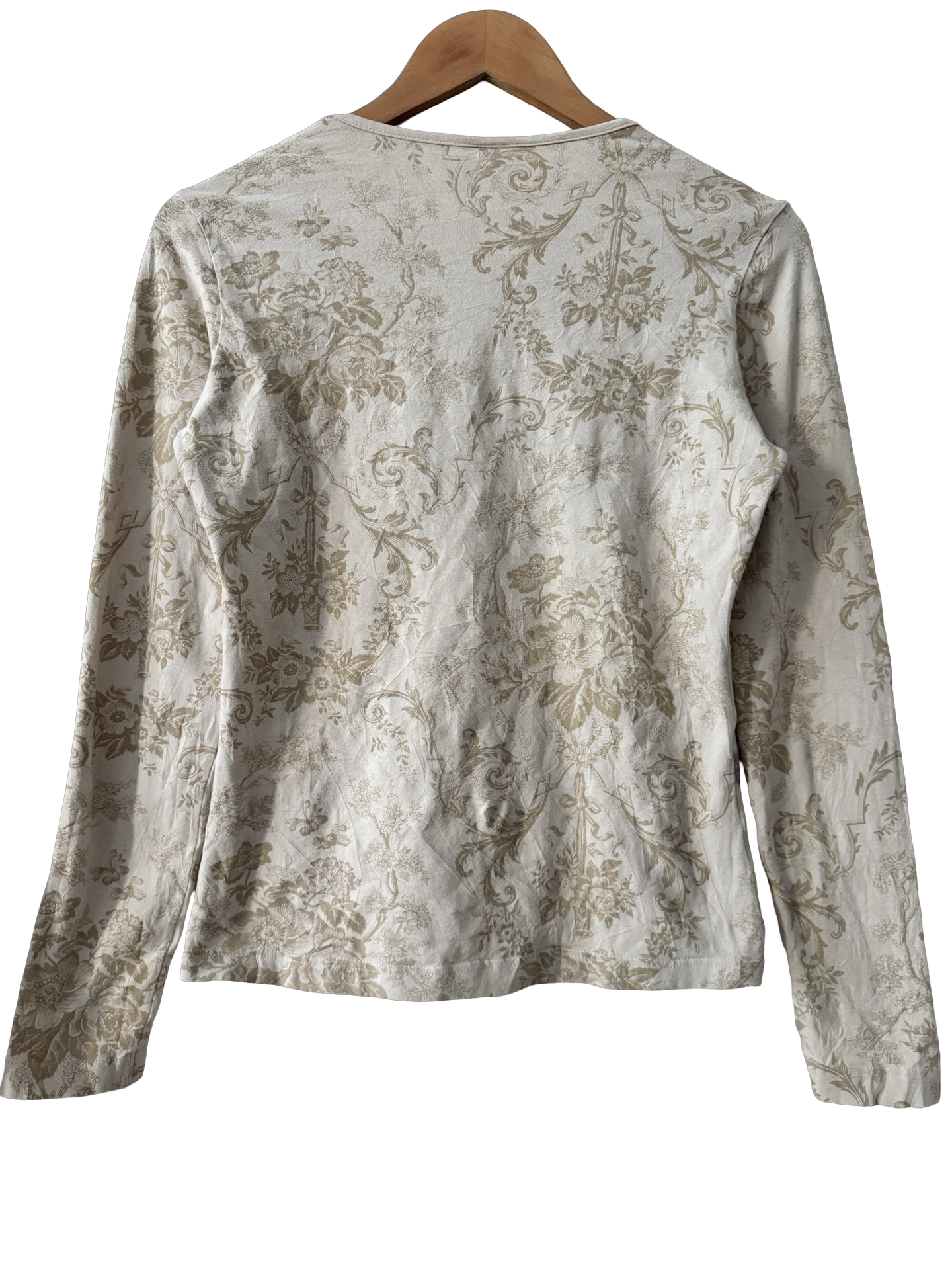 Vintage Y2K Sepia Memories Portrait Graphic Long Sleeve (M)