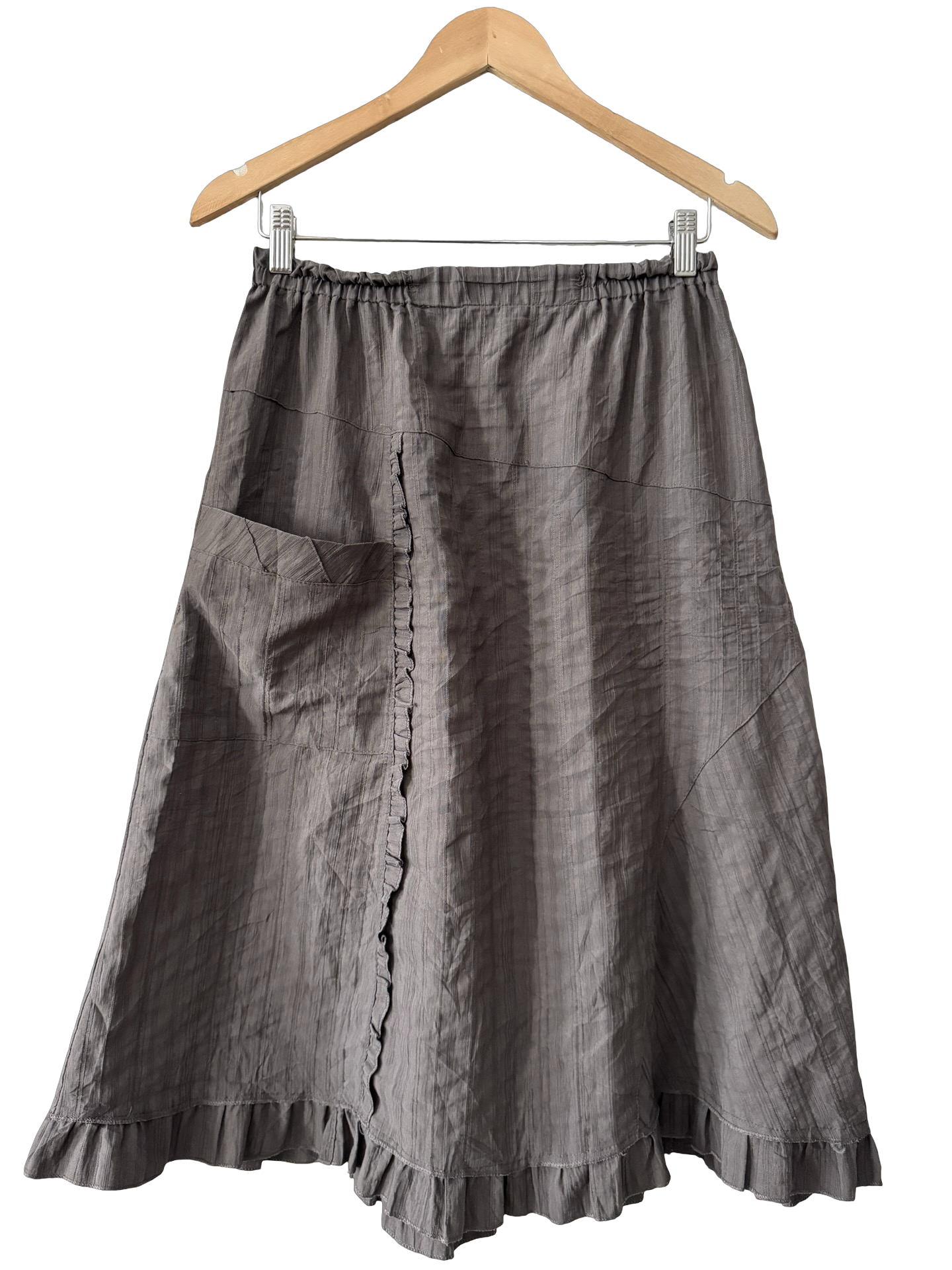 Vintage Y2K French Driftwood Asymmetrical Skirt (S)
