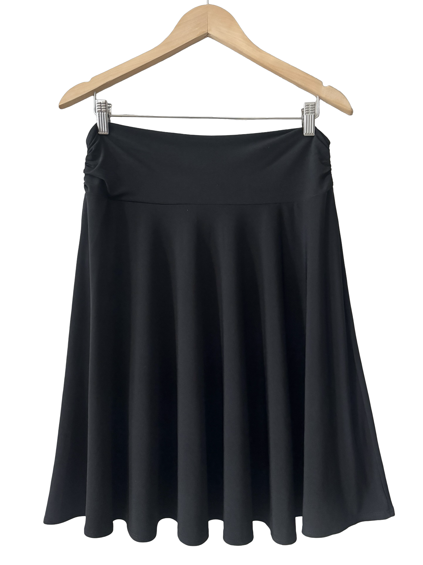 Vintage Y2K Coffee Run Ruched  Midi Skirt (L)