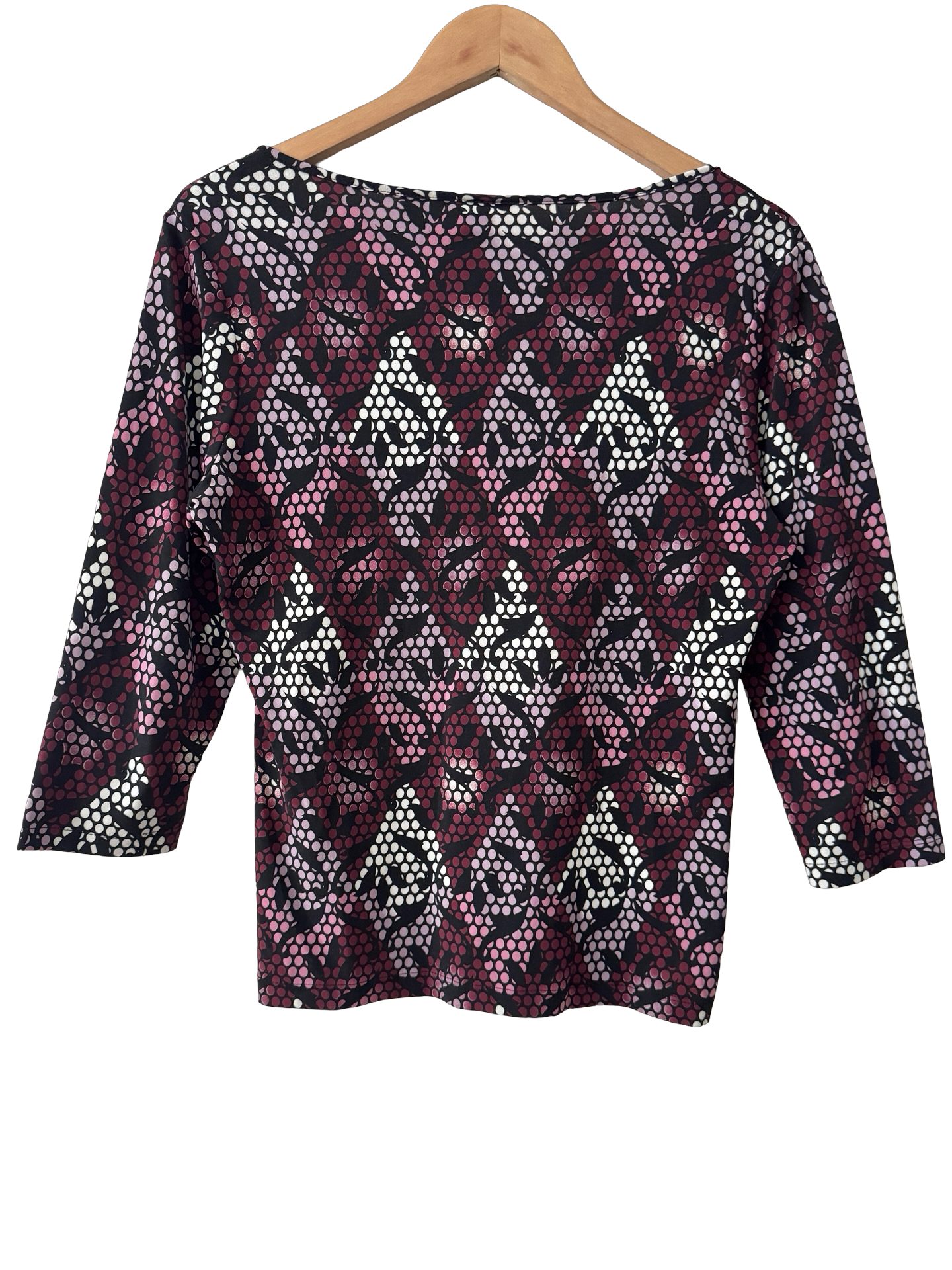 Vintage Y2K Plum Mosaic Wrap Top (L/XL)
