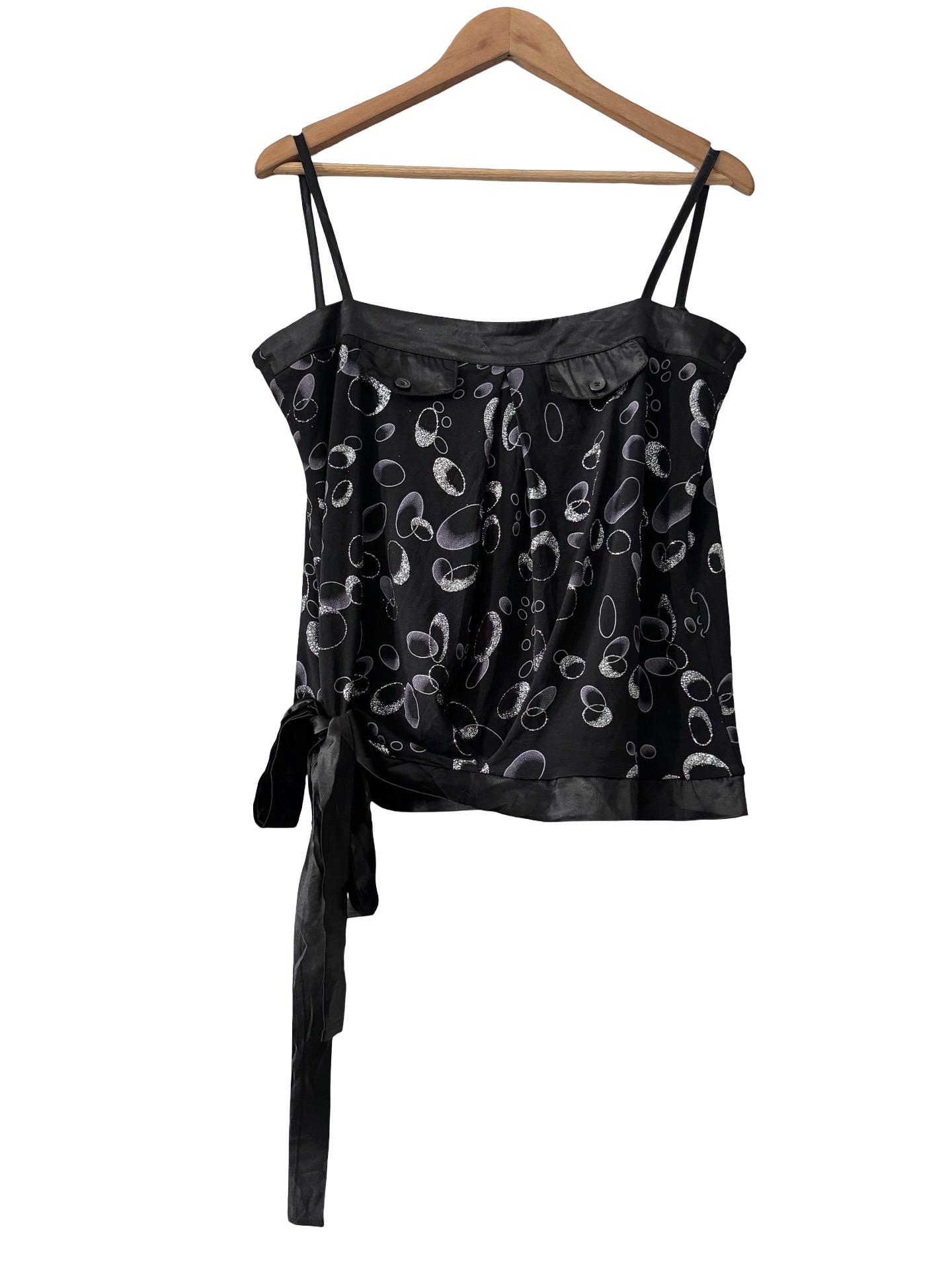 Vintage Y2K Disco Bubble Tie Cami (L)