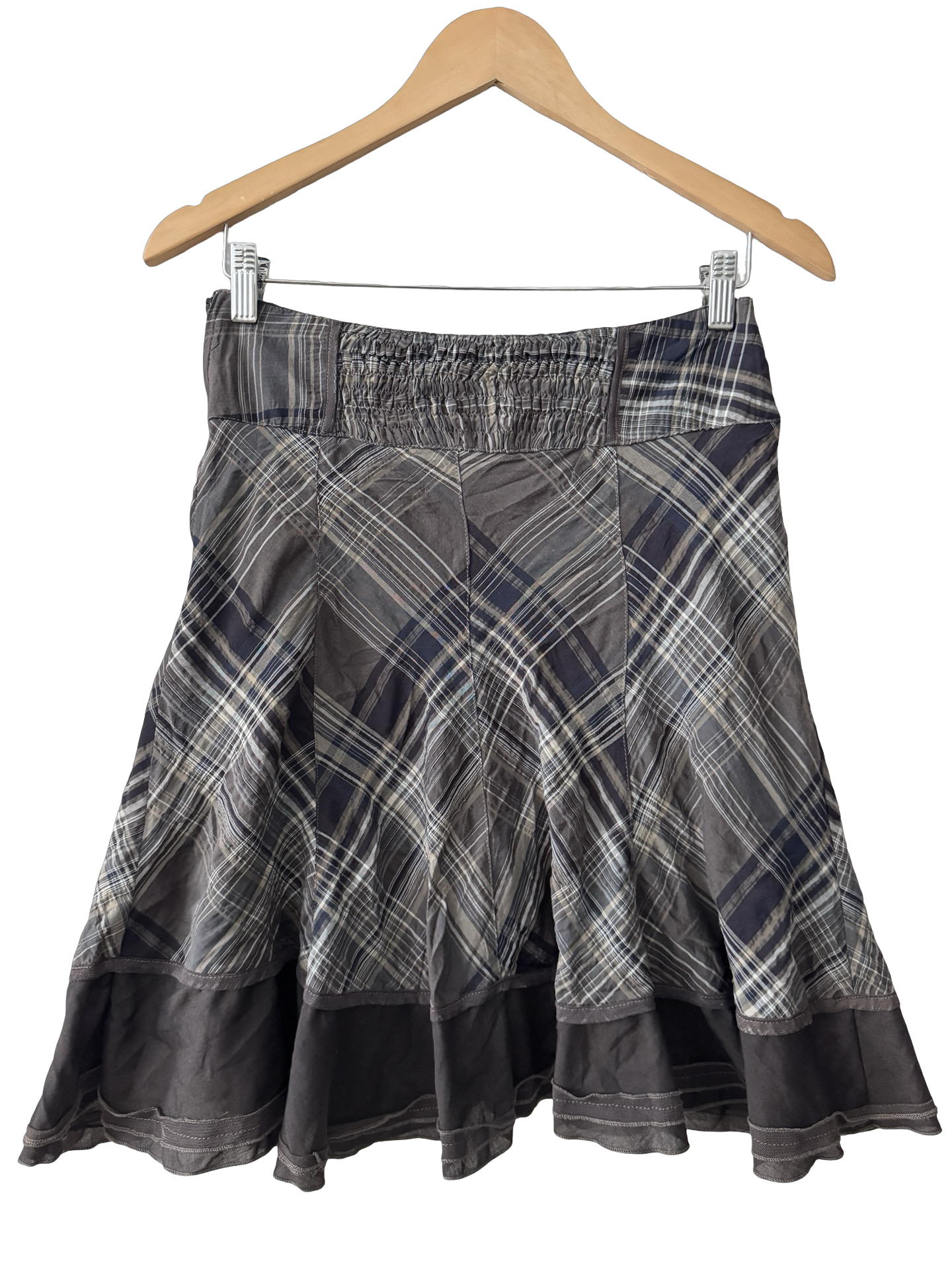 Vintage Y2K Schoolgirl Plaid Fluted Skirt (XS)
