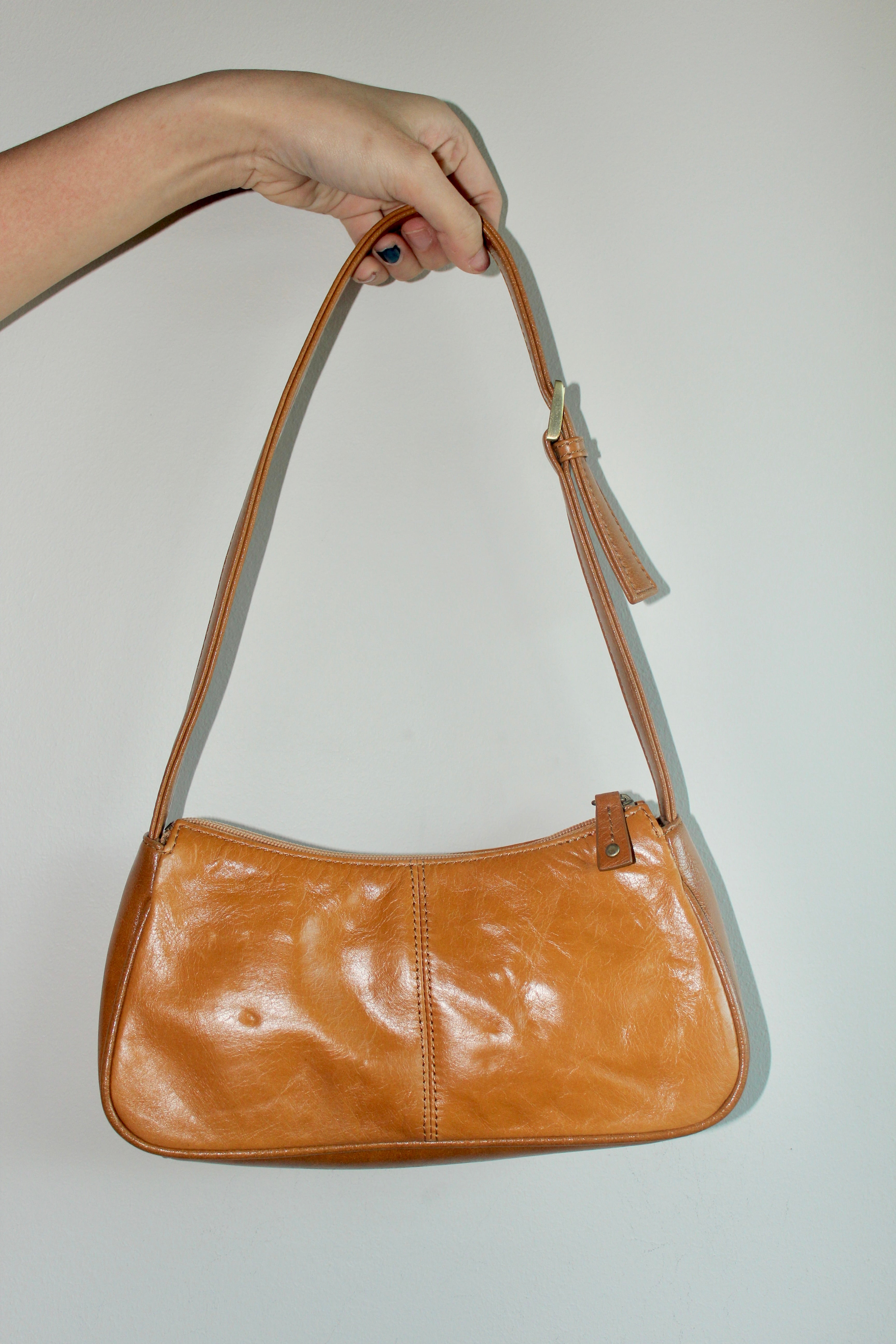 Vintage Tan Leather Shoulder Purse