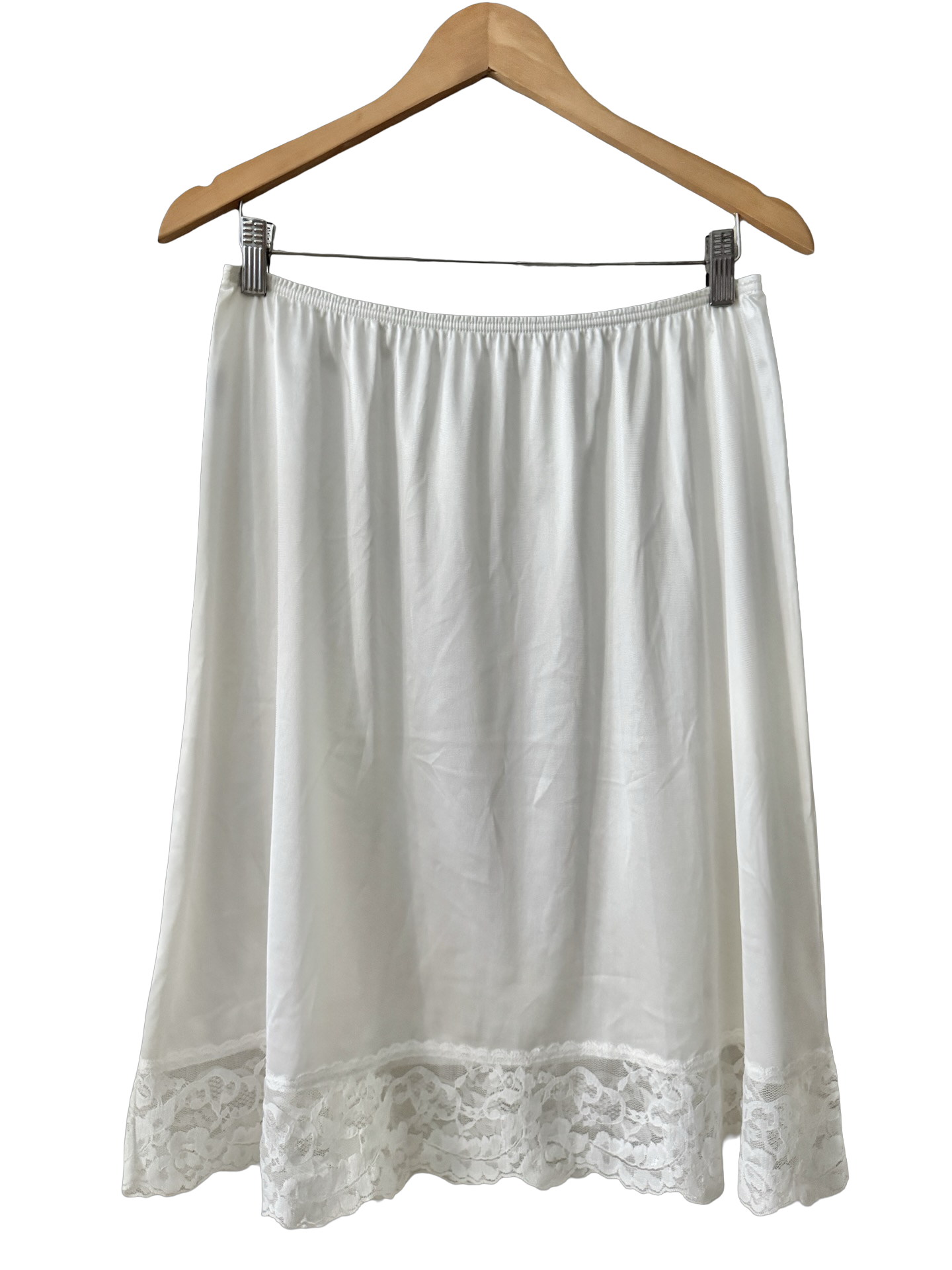 Vintage 60s Angel Lace Slip Midi Skirt (M-L)