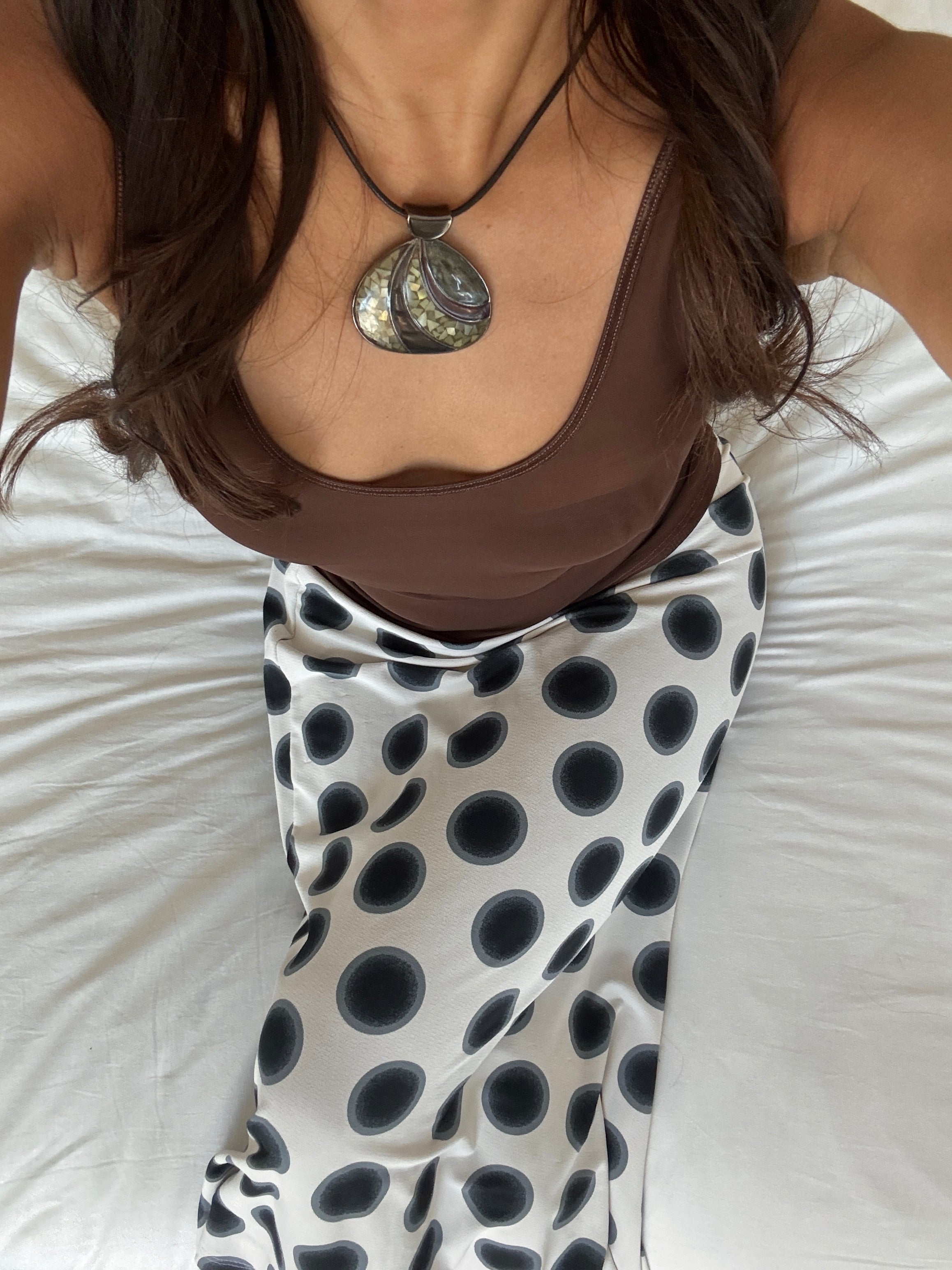 Vintage Midnight Mosaic Pendant Necklace