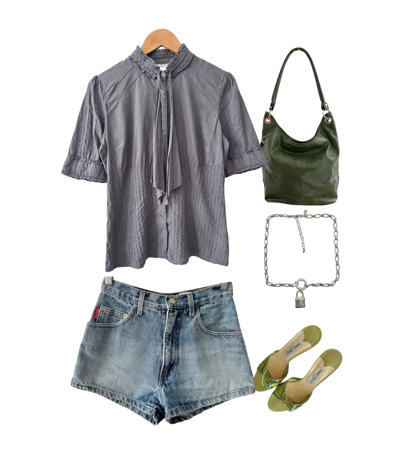 Vintage Charlotte Russe Charcoal Poet Blouse (L)