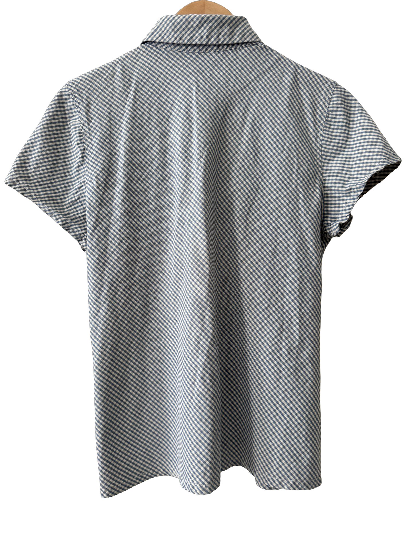 Vintage Y2K Gingham Short Sleeve Button Top