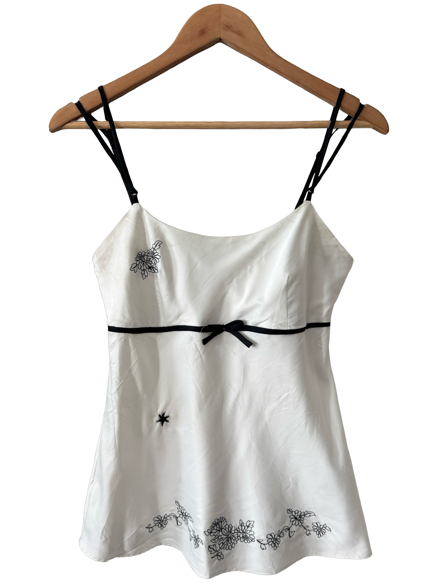 Vintage Y2K French Etam Porcelain Ribbon Cami (S/M)