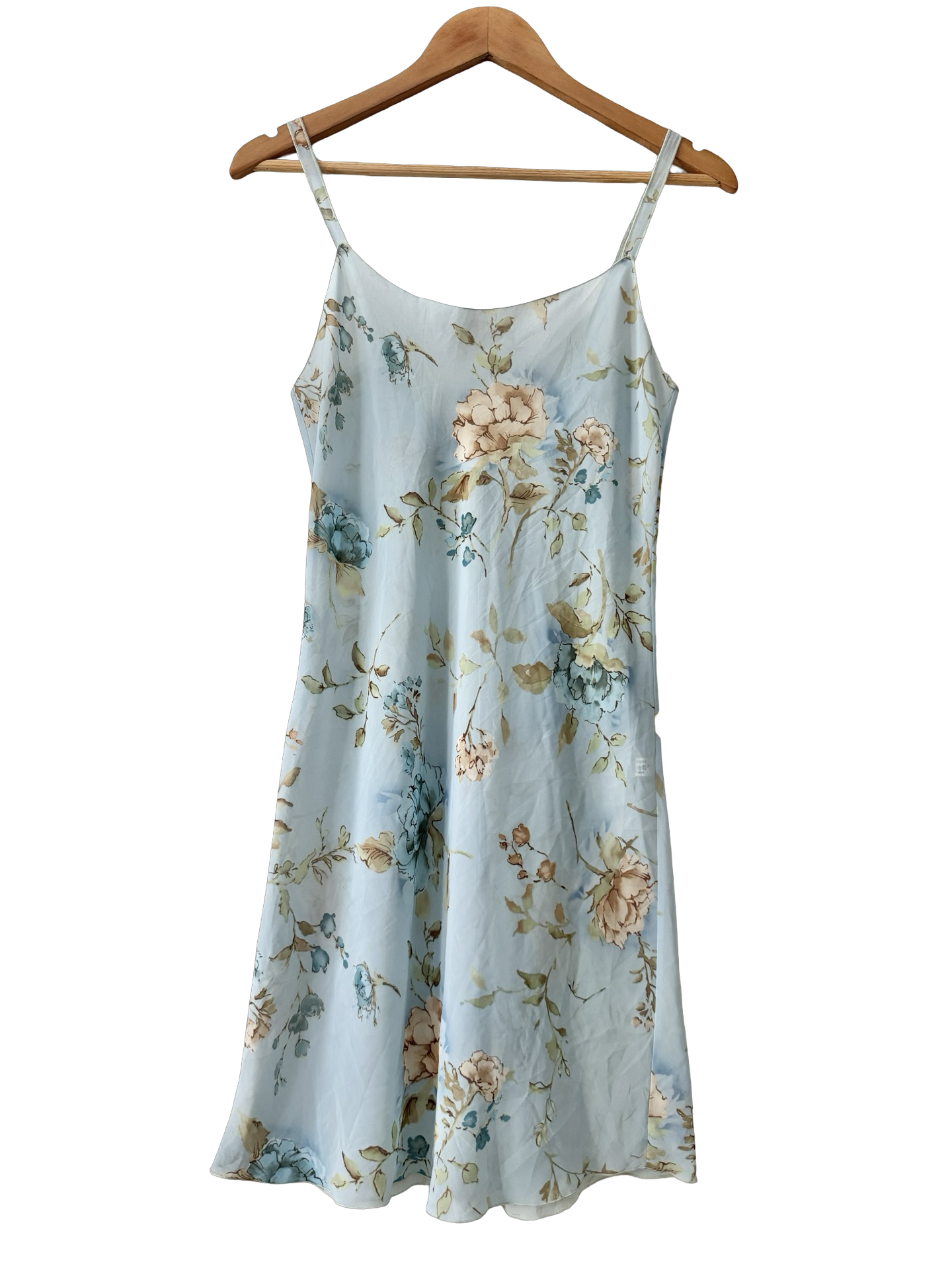 Vintage 90s Parisian Bluebell Ruffle Dress (S/M)