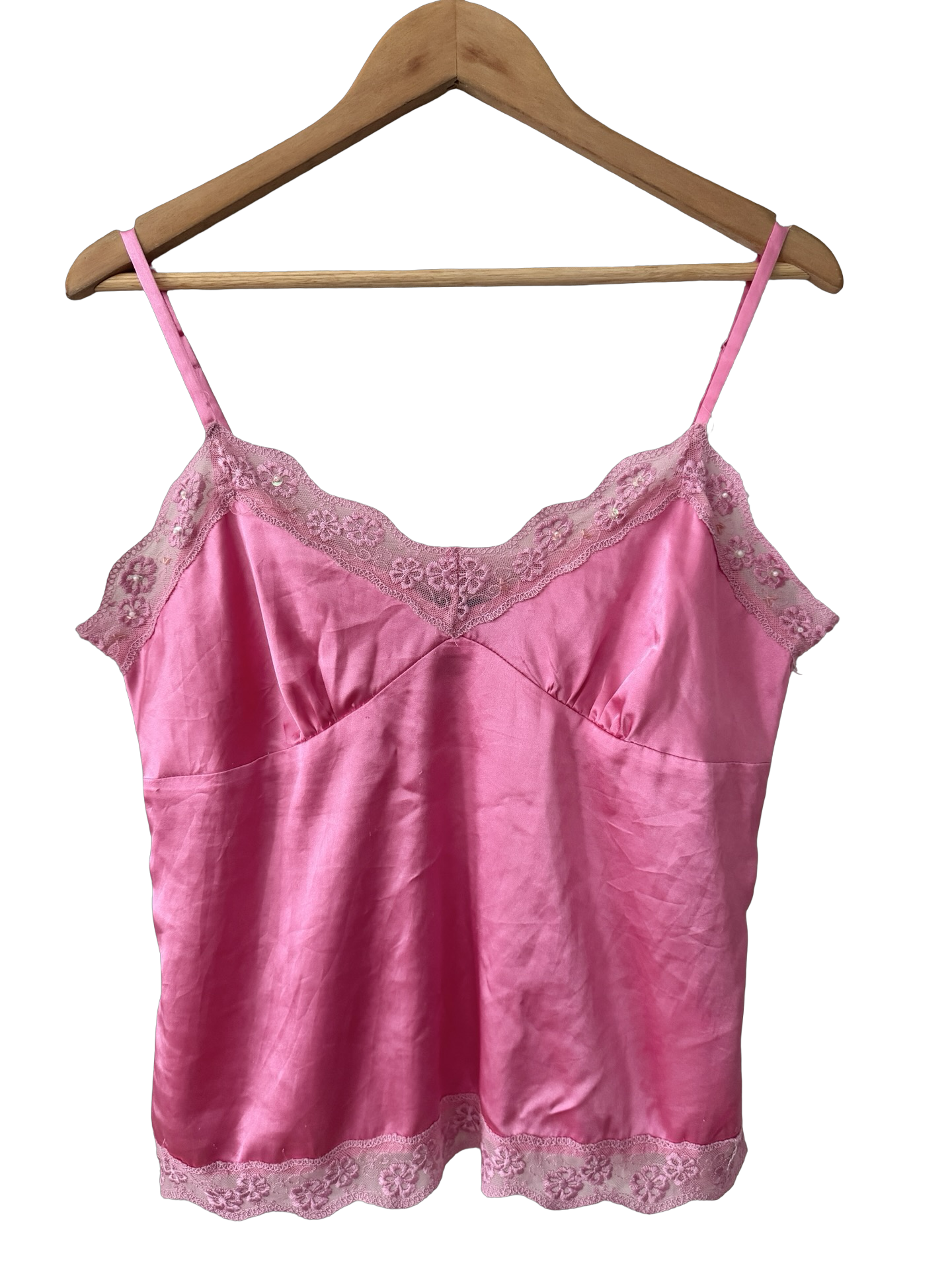 Vintage  Y2K Pink Dainty Princess Cami (M)