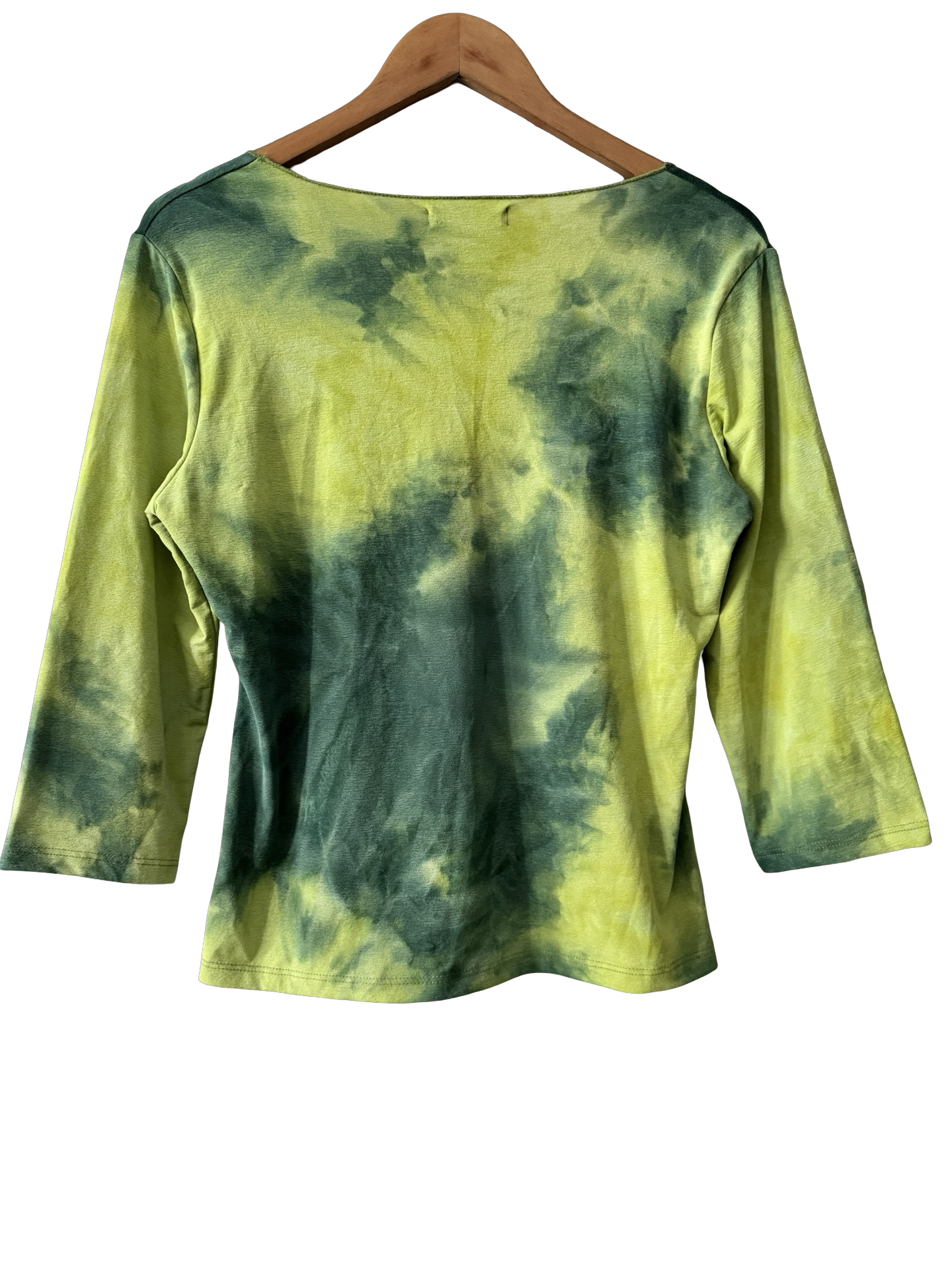 Vintage 90s Lime Sorbet Patchwork Long Sleeve Top (M/L)