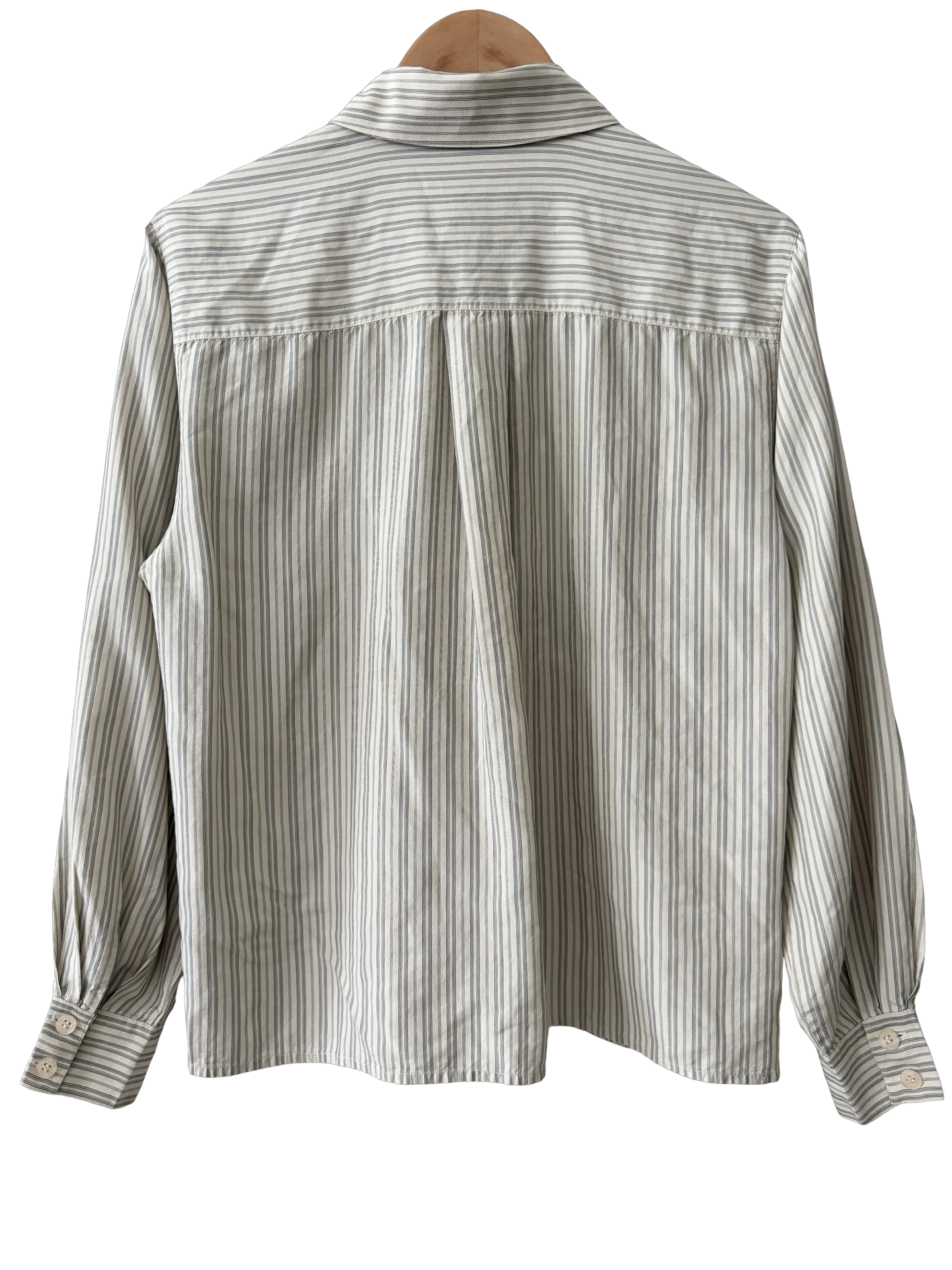 Vintage 90s Silk Stripe Button Top (M/L)