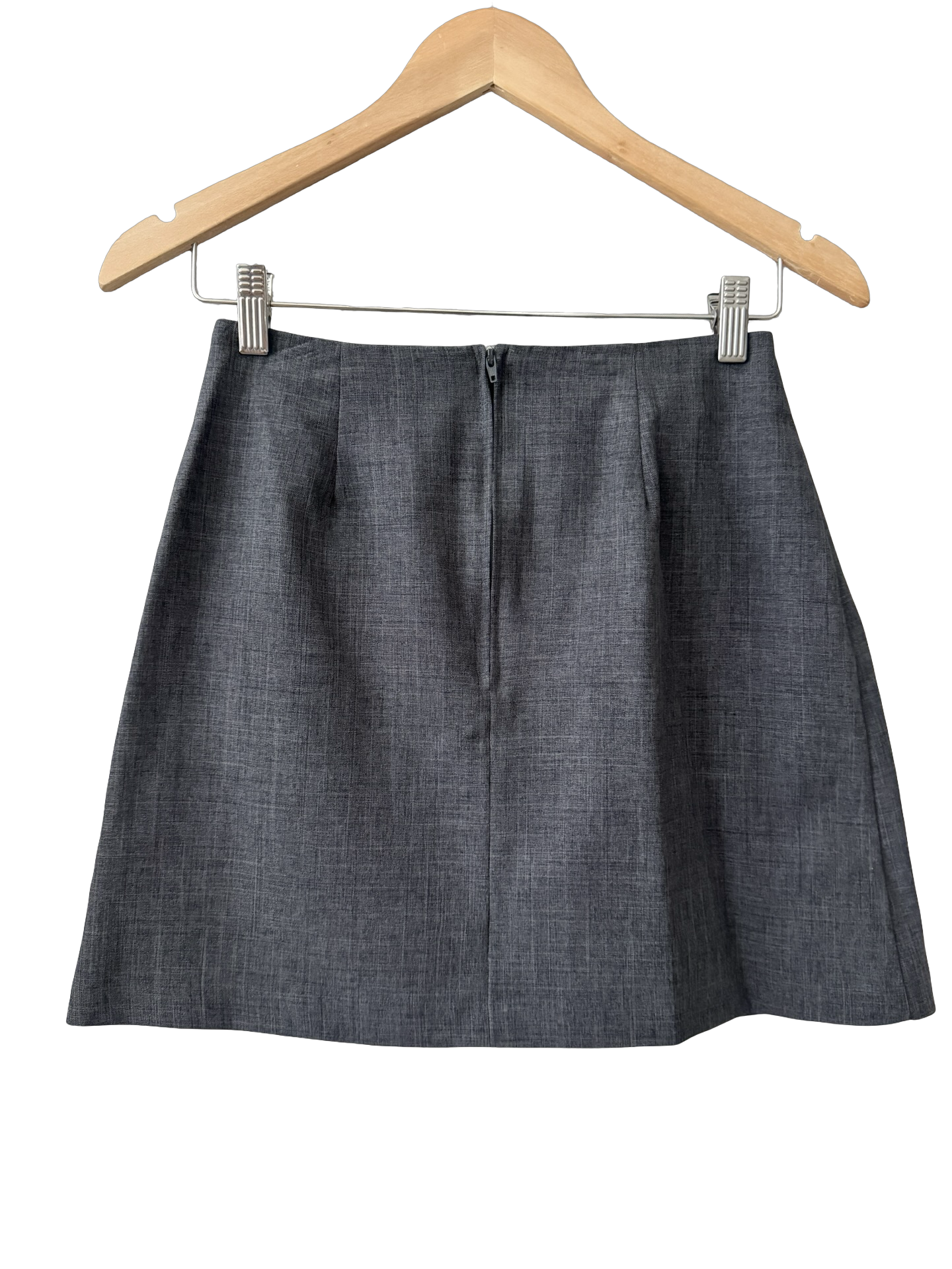Vintage Y2K Charcoal Schoolgirl Mini Skirt (S)