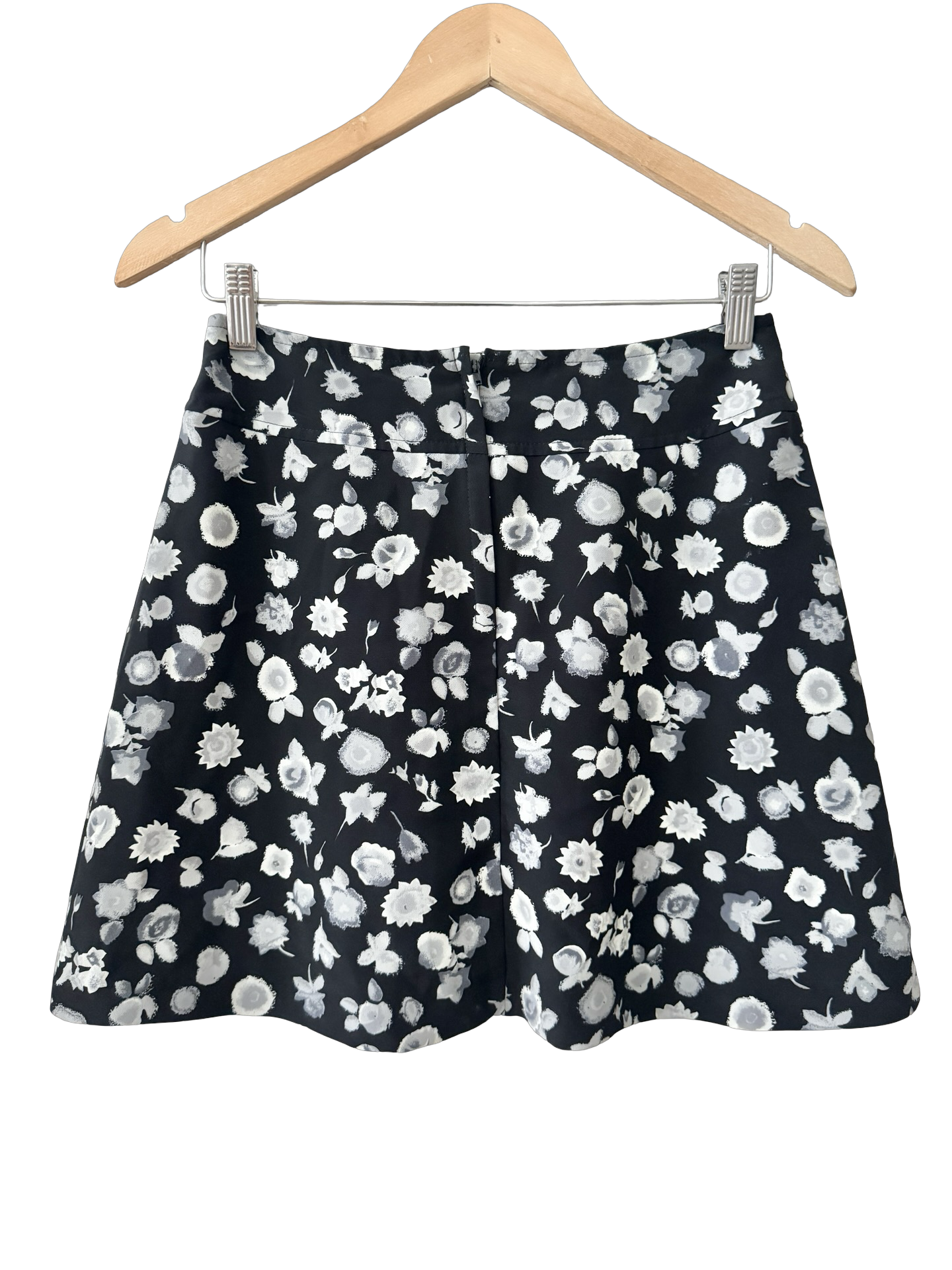 Vintage Y2K Monochrome Wildflower Mini Skirt (S-M)