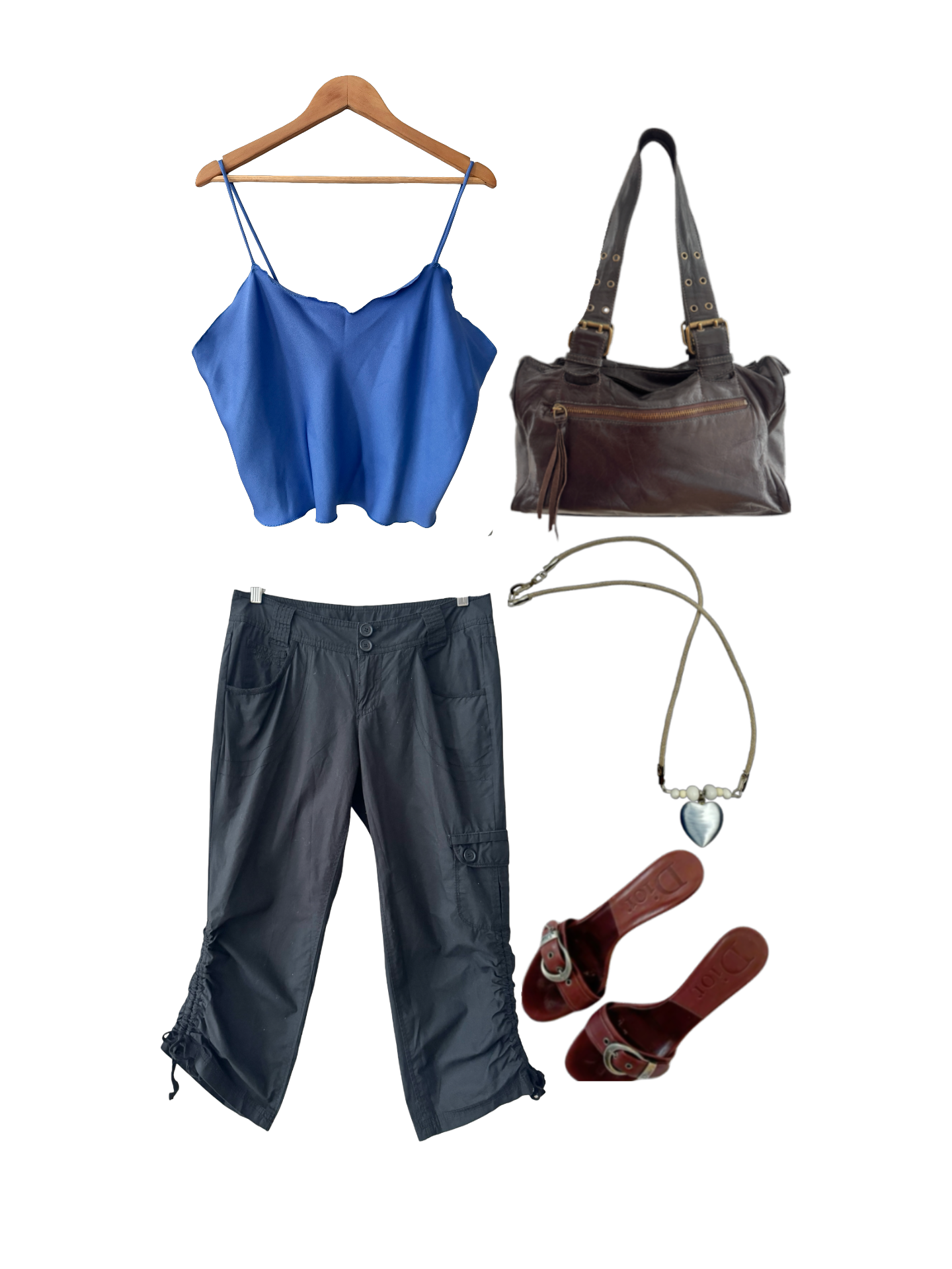 Vintage 80s Repose Cobalt Cami Top (L/XL)