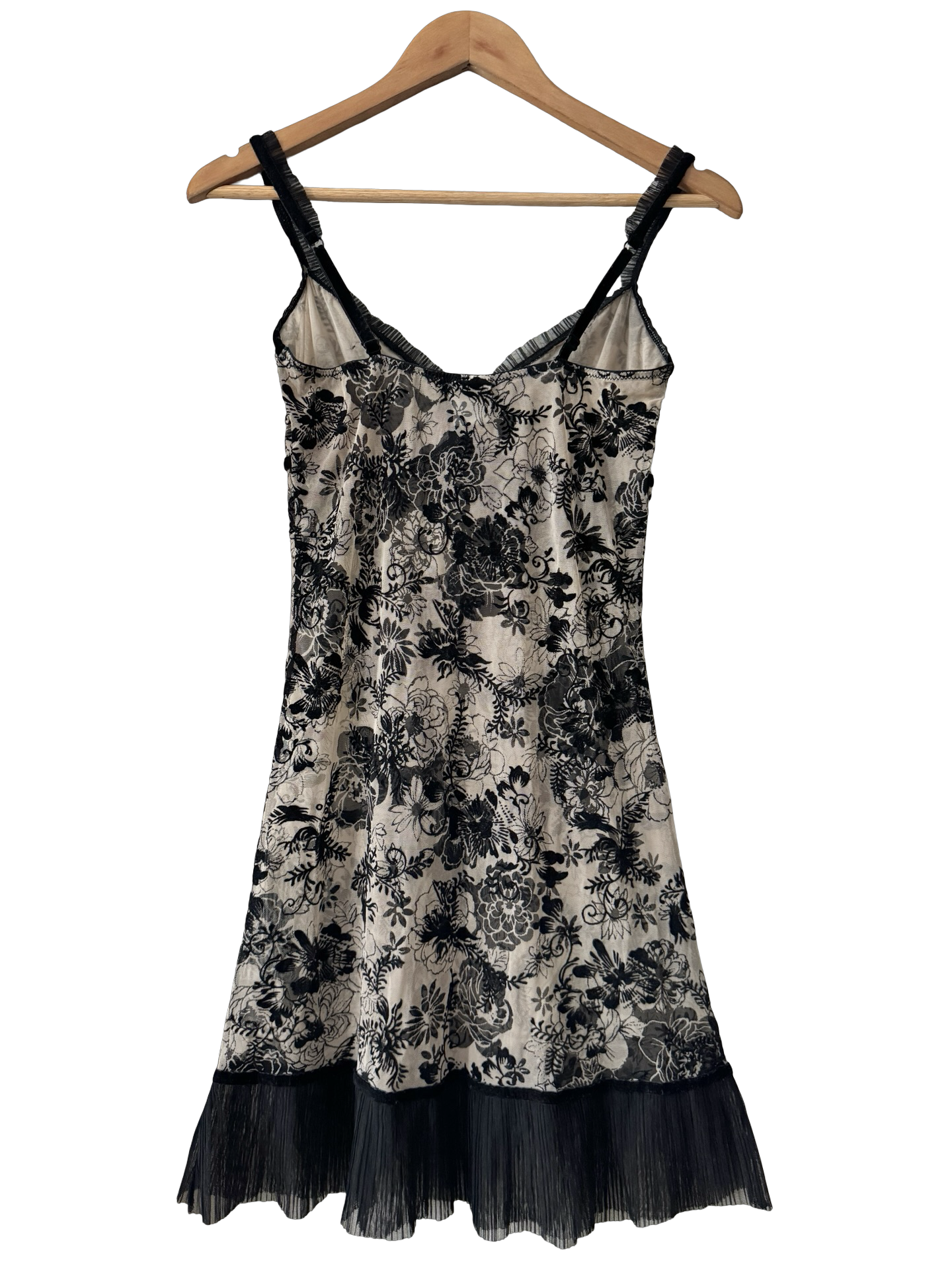 Vintage Y2K Noir Trim Mini Dress (S/M)