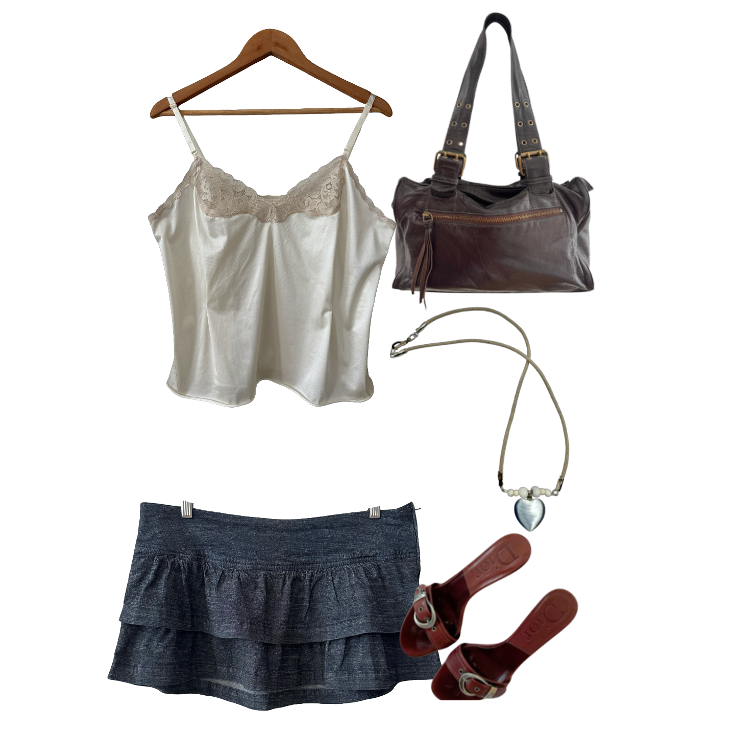 Vintage Y2K Charcoal Micro Mini Skirt (L)