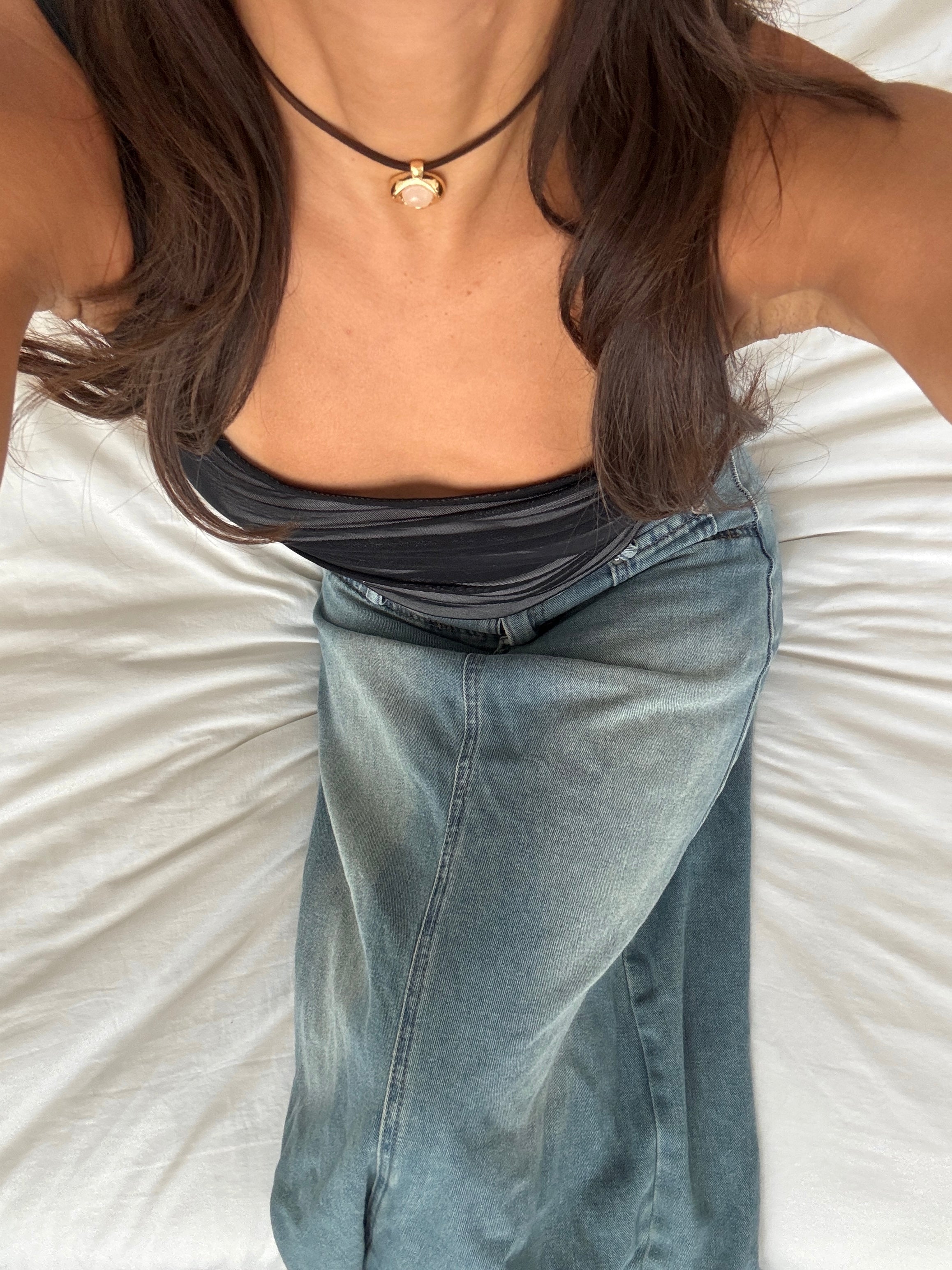 Blush Glow Stone Pendant Choker