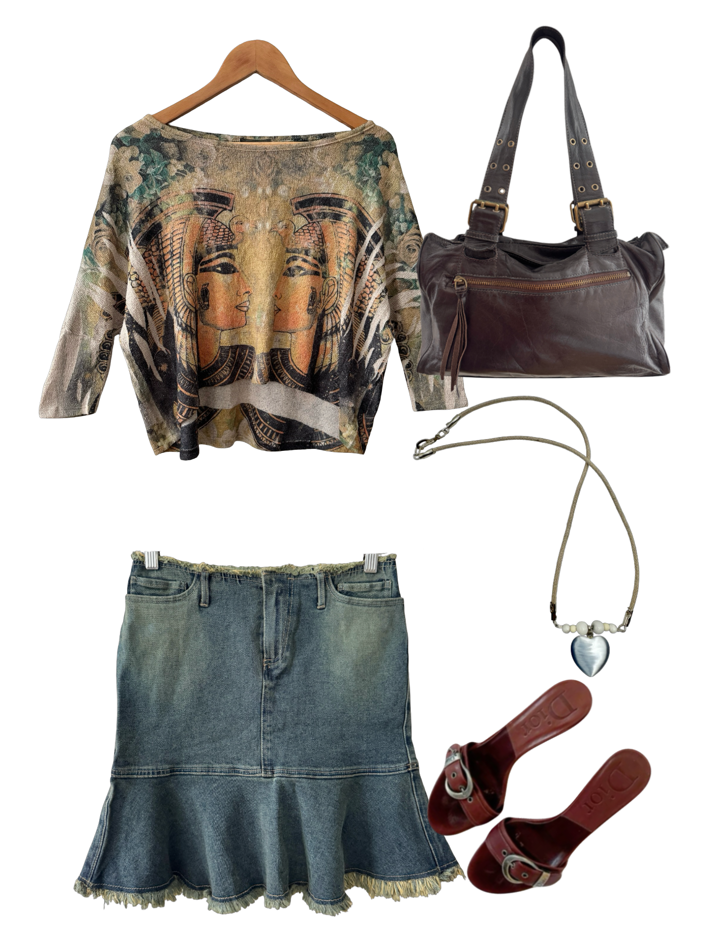 Vintage 90s Retro Graphic Knit Top (M)