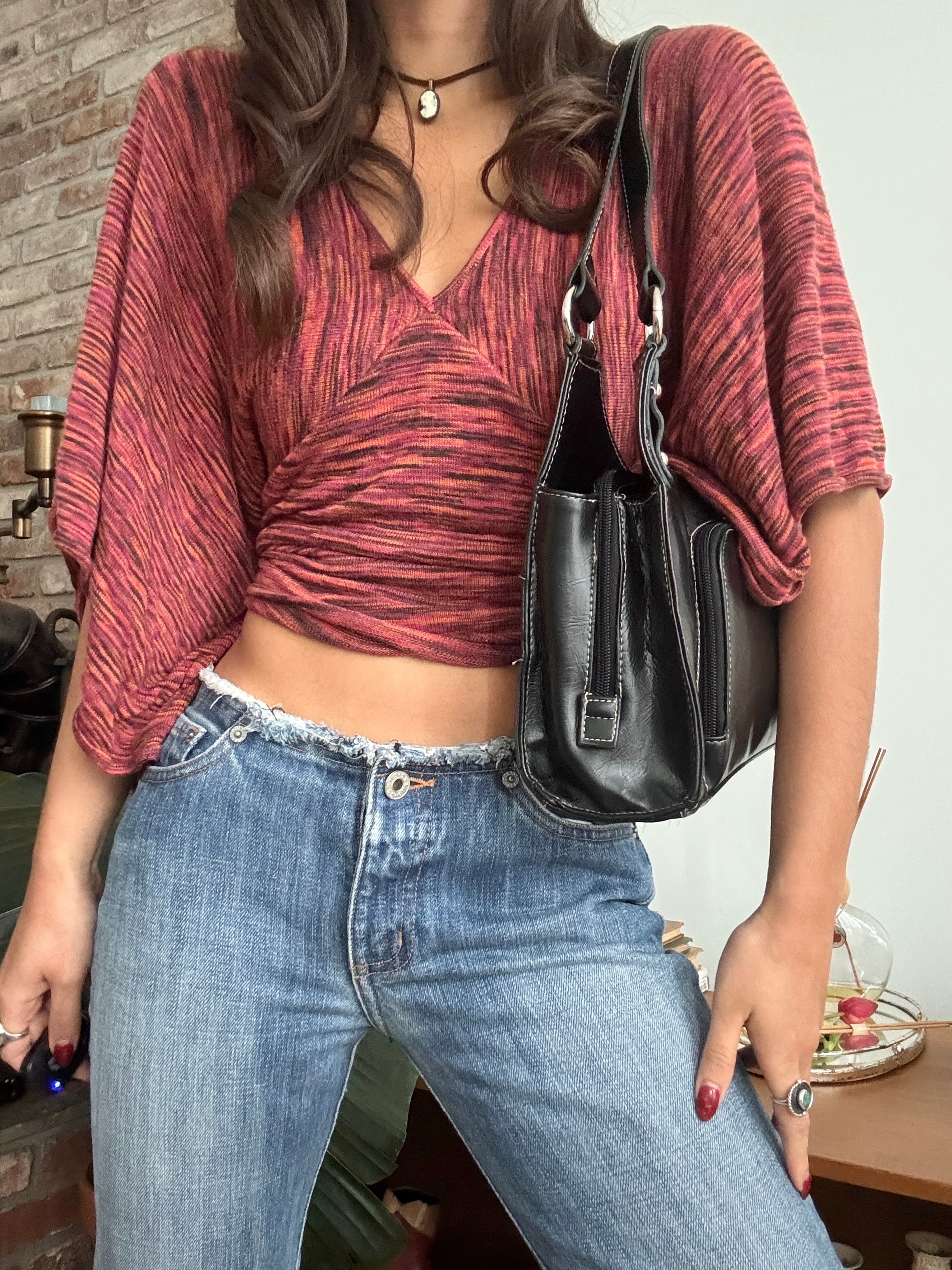 Vintage Y2K Downtown Black Pocket Bag