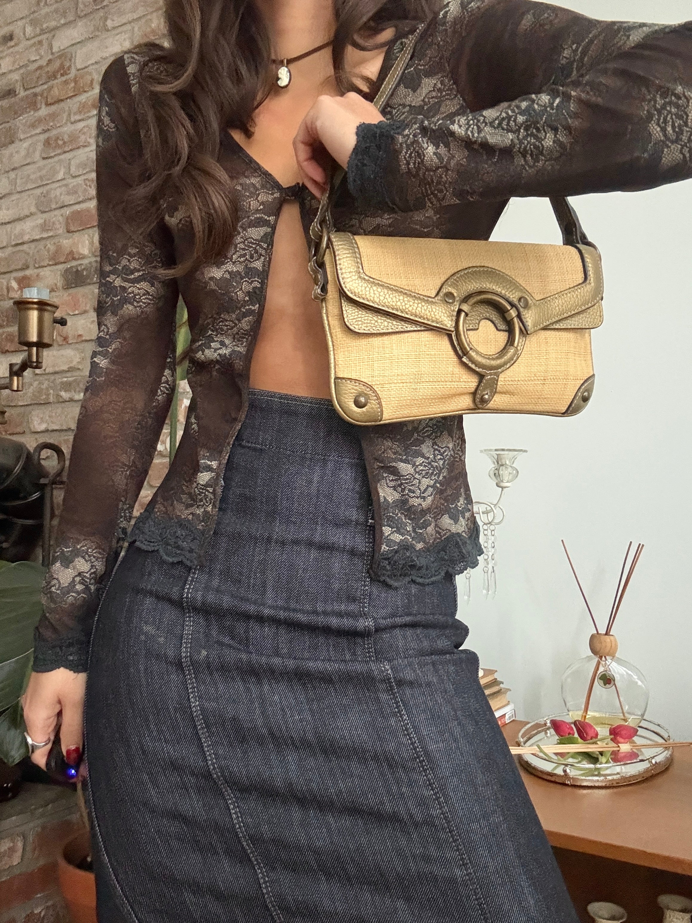 Vintage Y2K Uptown Tan Leather Satchel