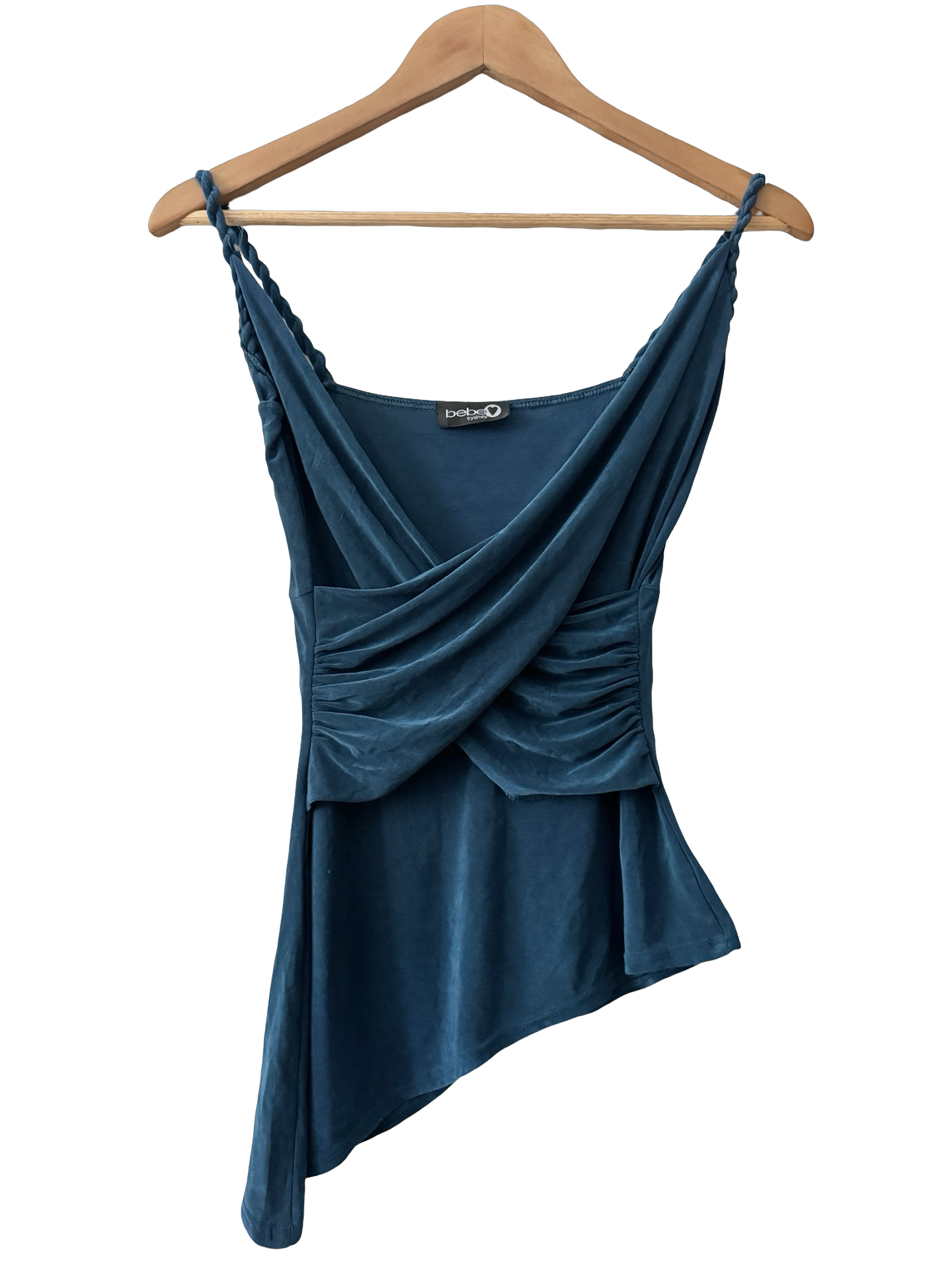 Vintage Y2K BeBe Blue Hour Wrap Top (M)