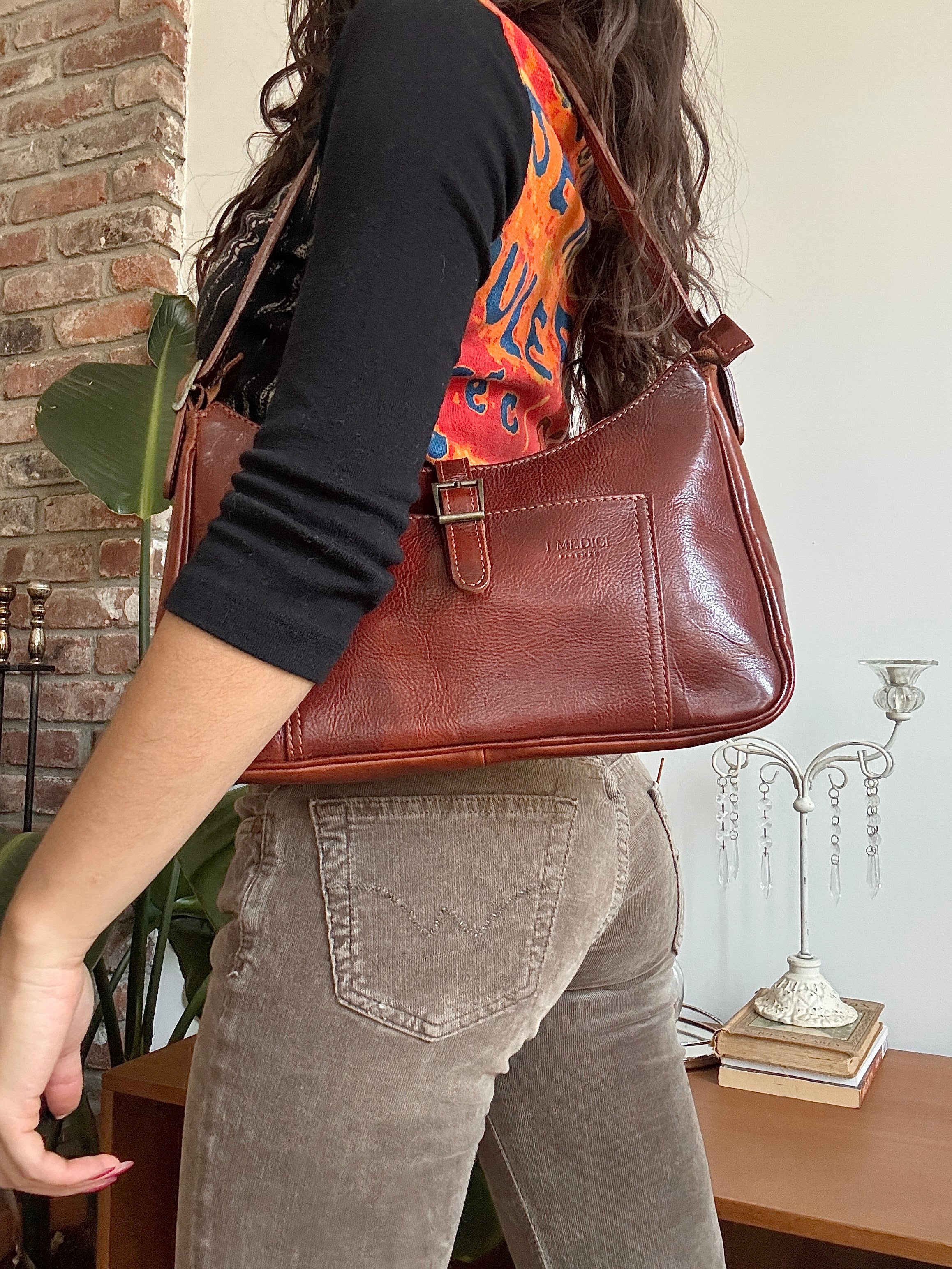 Vintage Y2K Italian Leahter Shoulder Purse