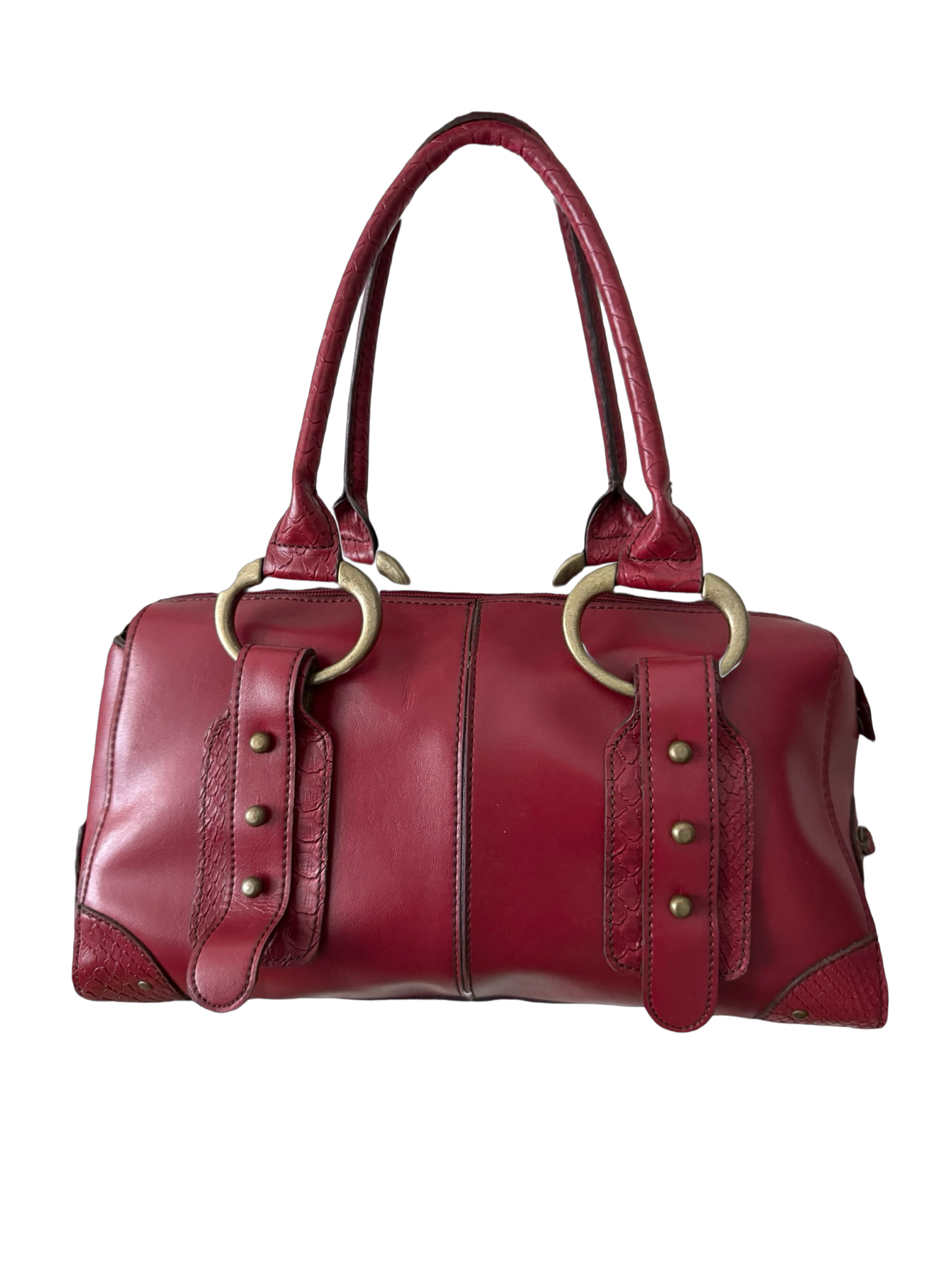 Vintage Y2KCherry Red Hardware Satchel