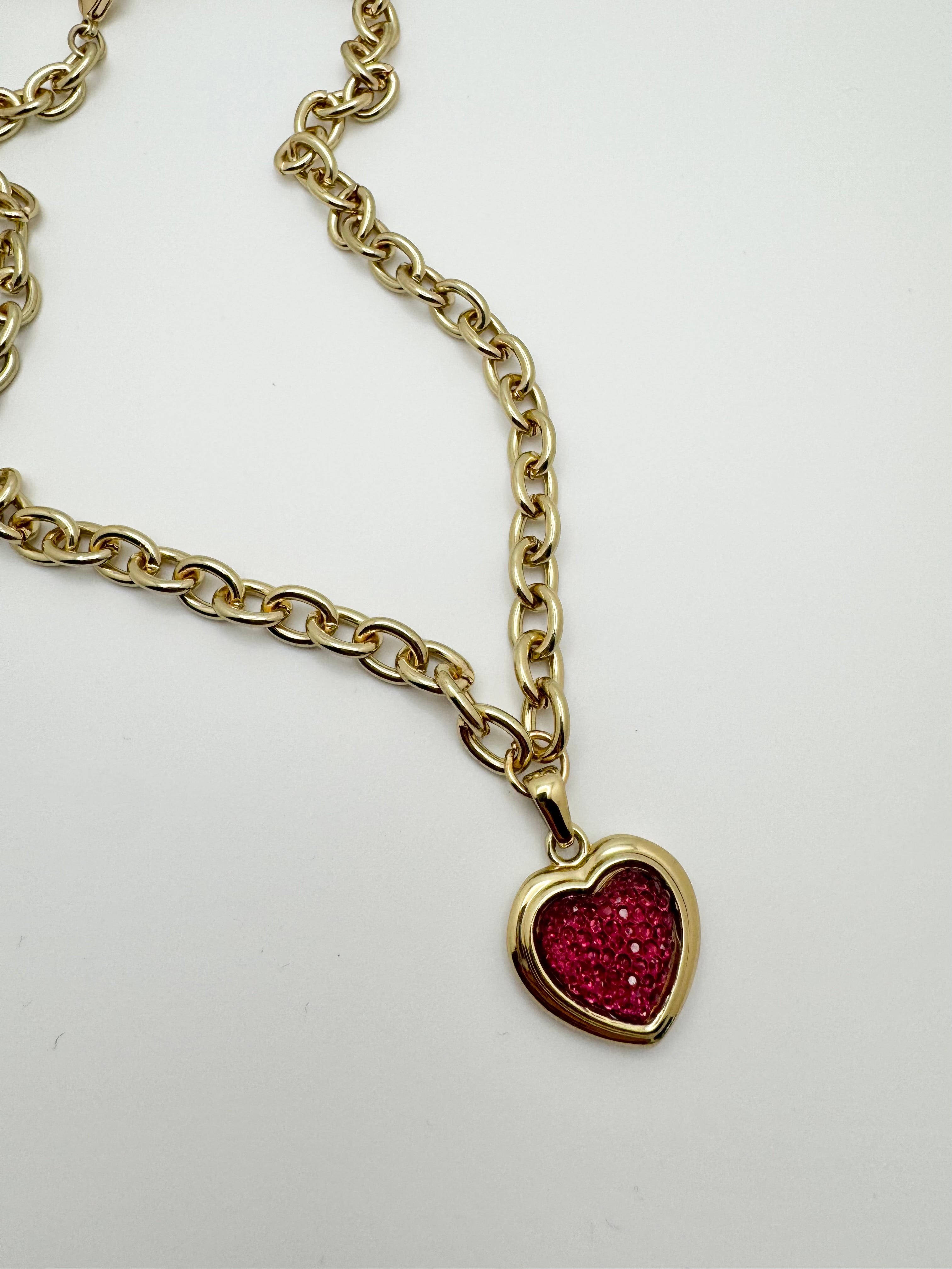 Bubble Heart Chain Necklace