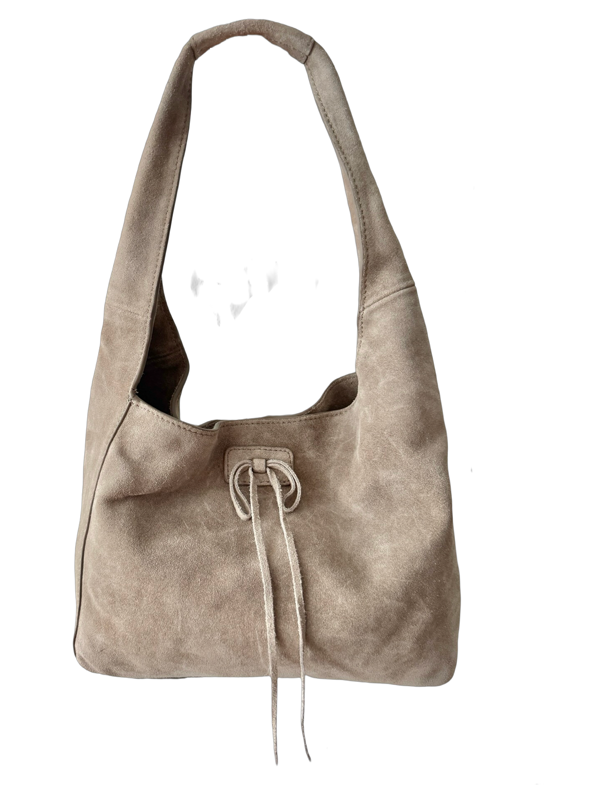 Vintage Desert Bow Suede Hobo