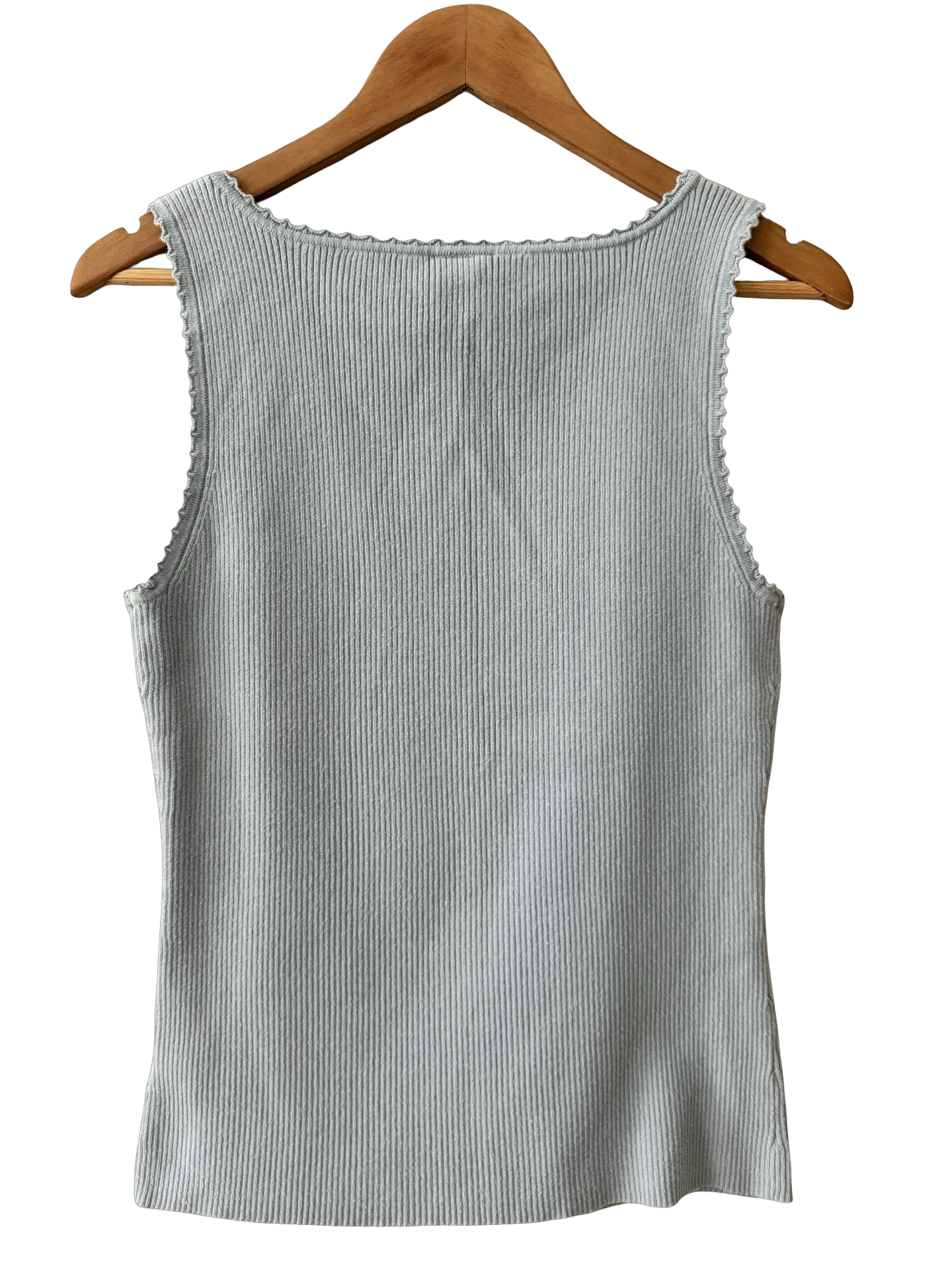 Vintage Y2K Powder Blue Lace-Up Tank Top (L)