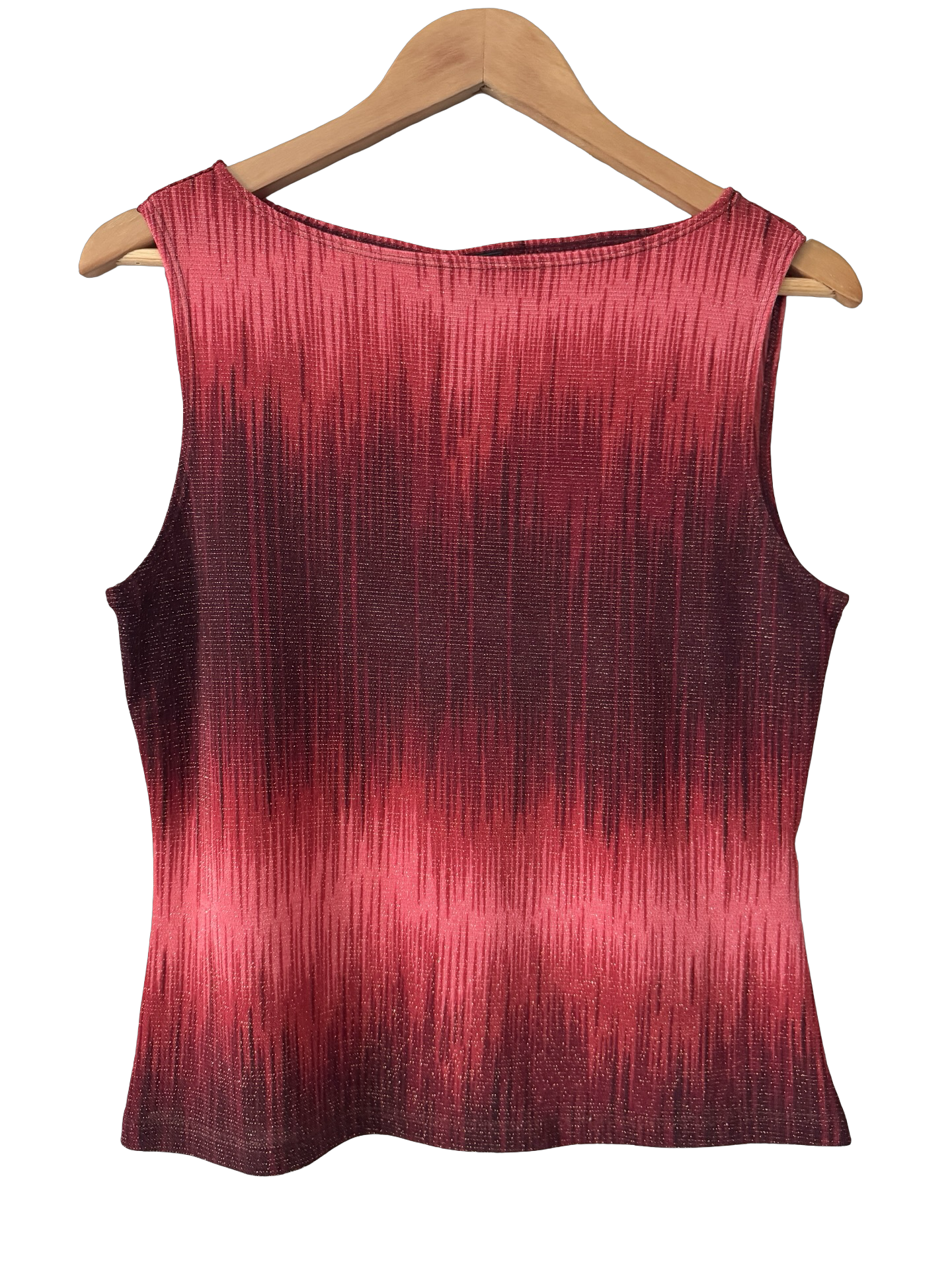 Vintage 90s Crimson Shimmer Knit Tank (M/L)