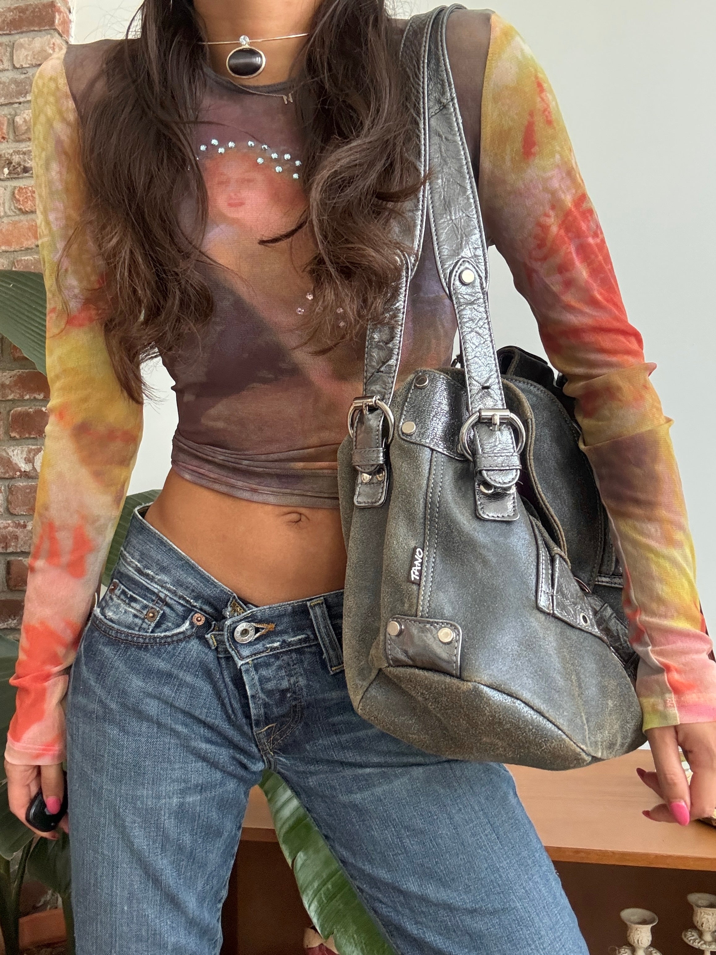 Vintage 90s Leather Tano It-Girl Slouch Bag