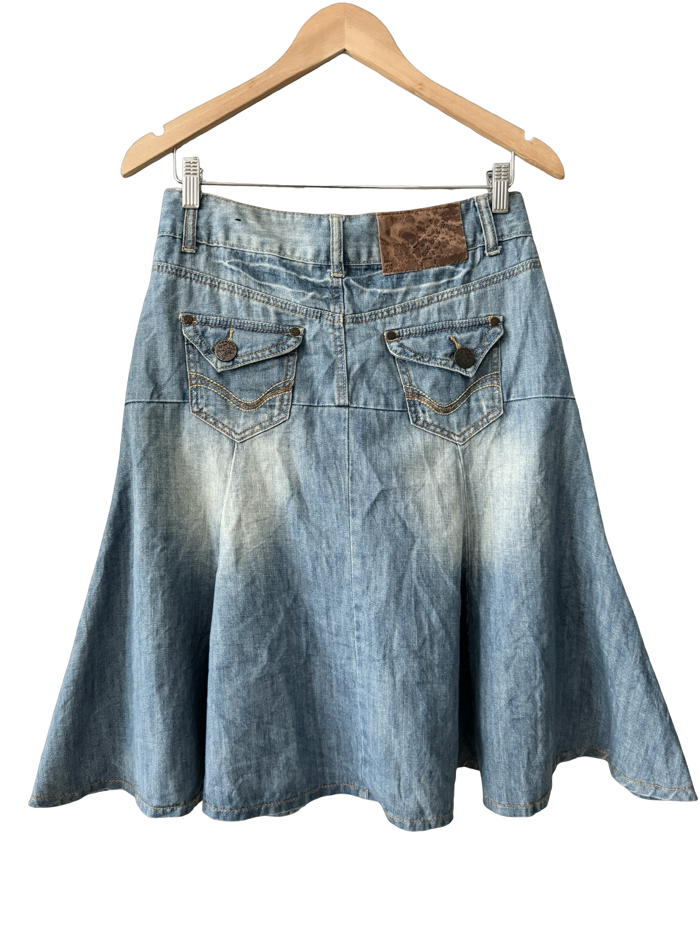 Vintage Y2K Denim Swing Skirt (S/M)