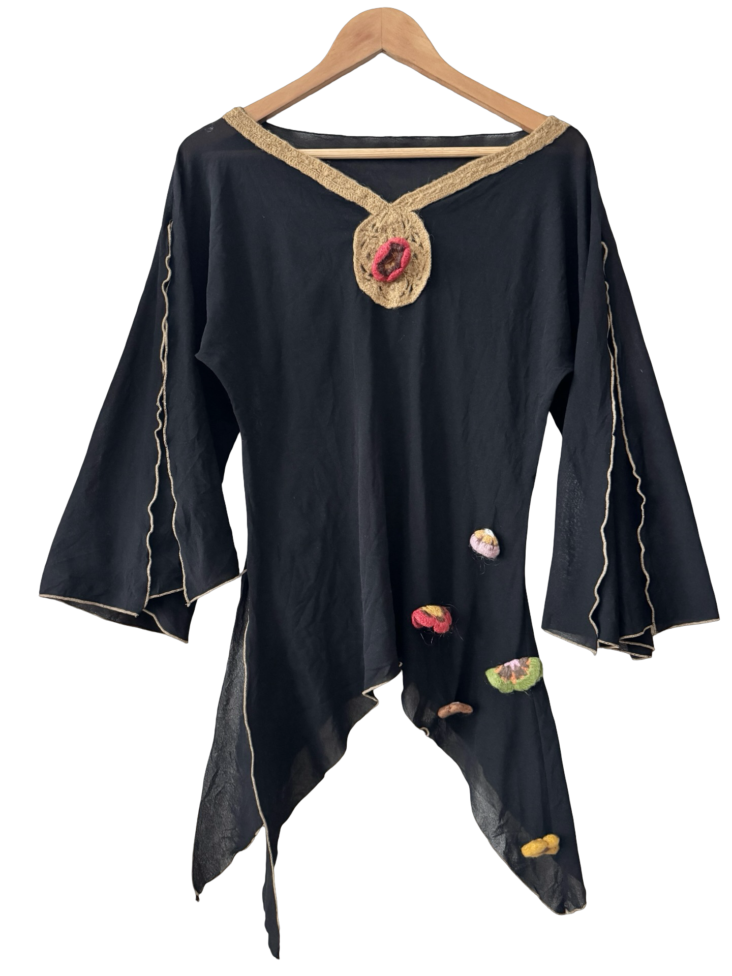 Vintage Y2K Midnight Trinket Handkerchief Top (L)