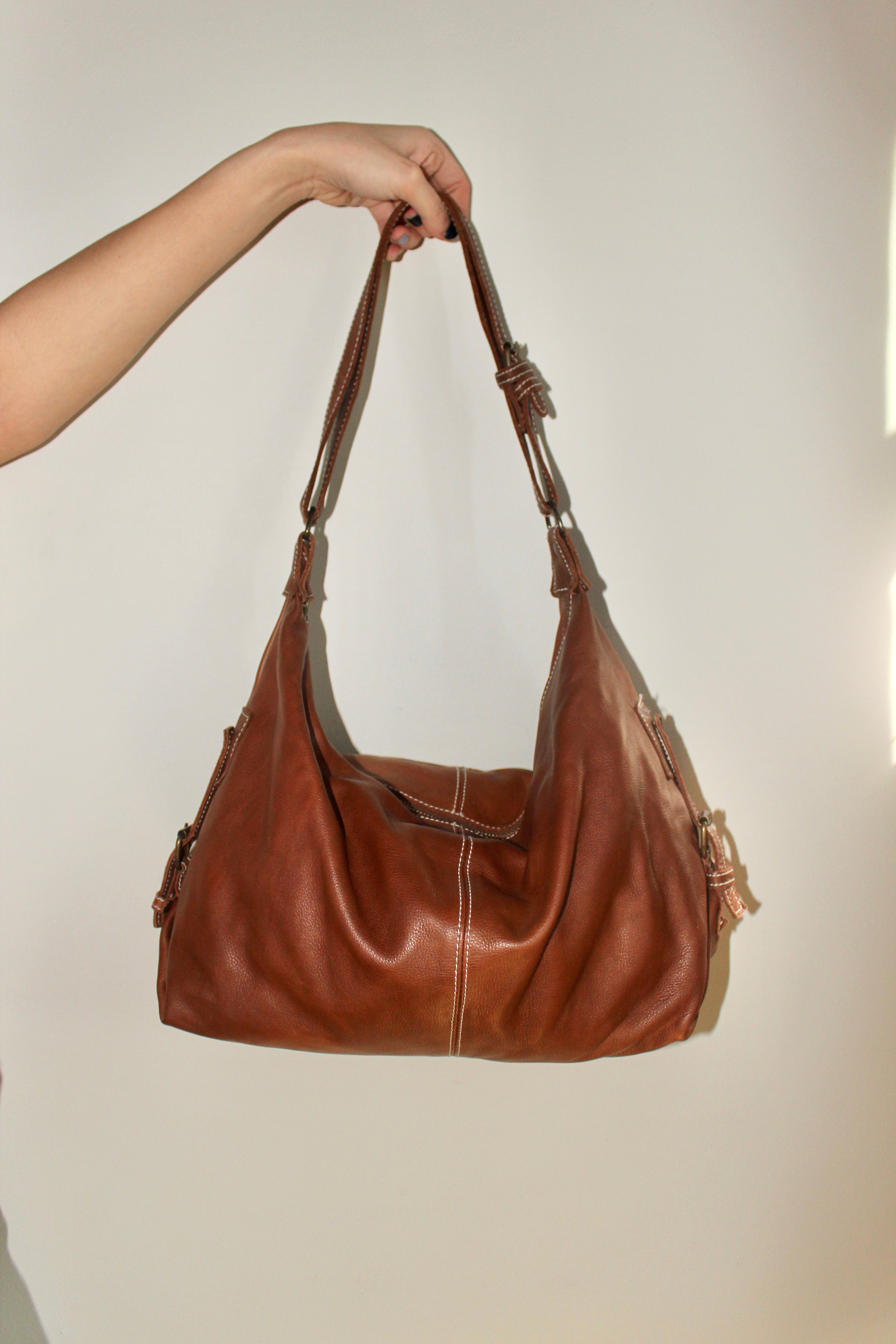 Vintage 00s Oversized Leather Slouchy Purse