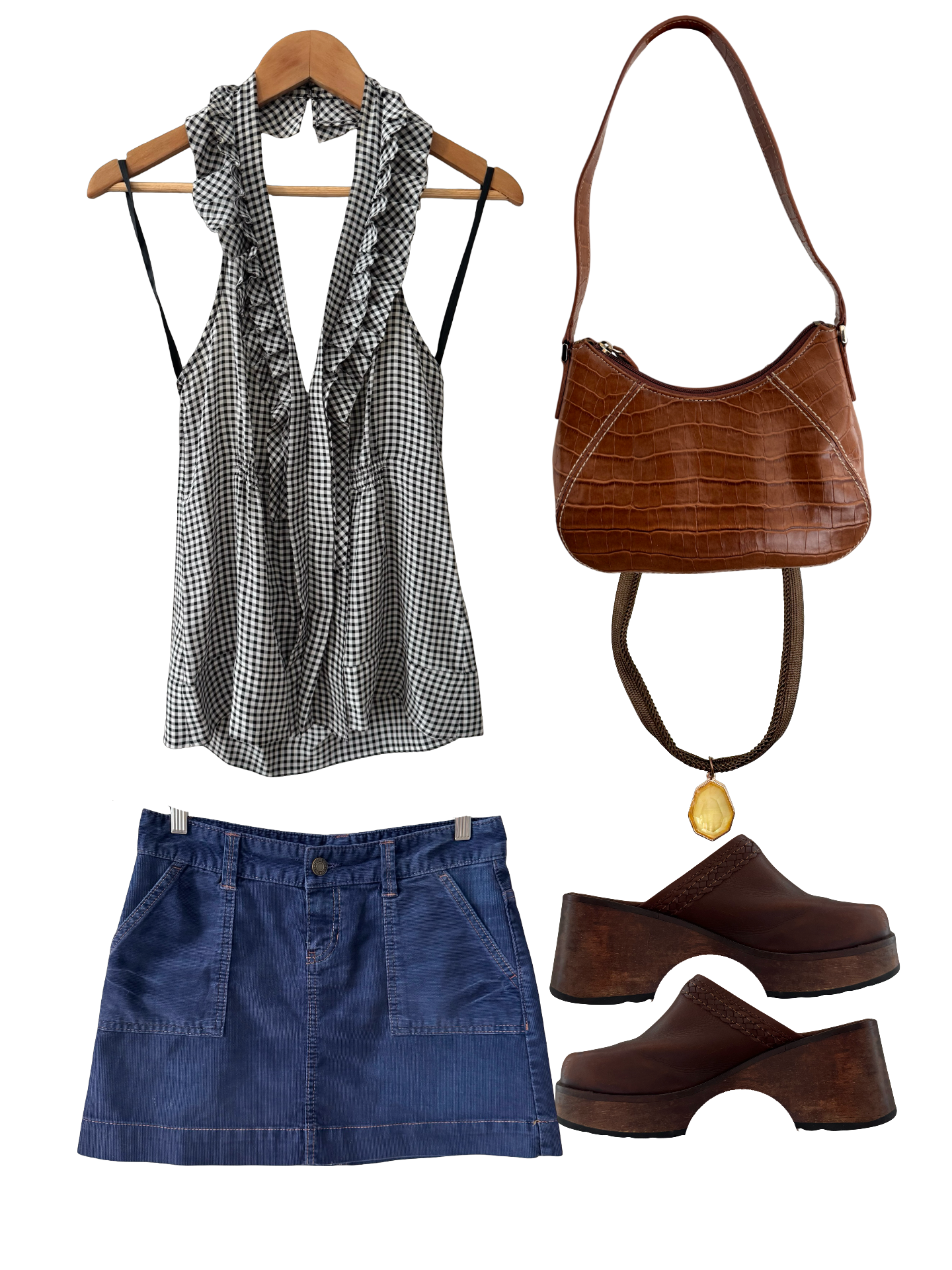 Vintage Y2K Indigo Utility Mini Skirt (M)