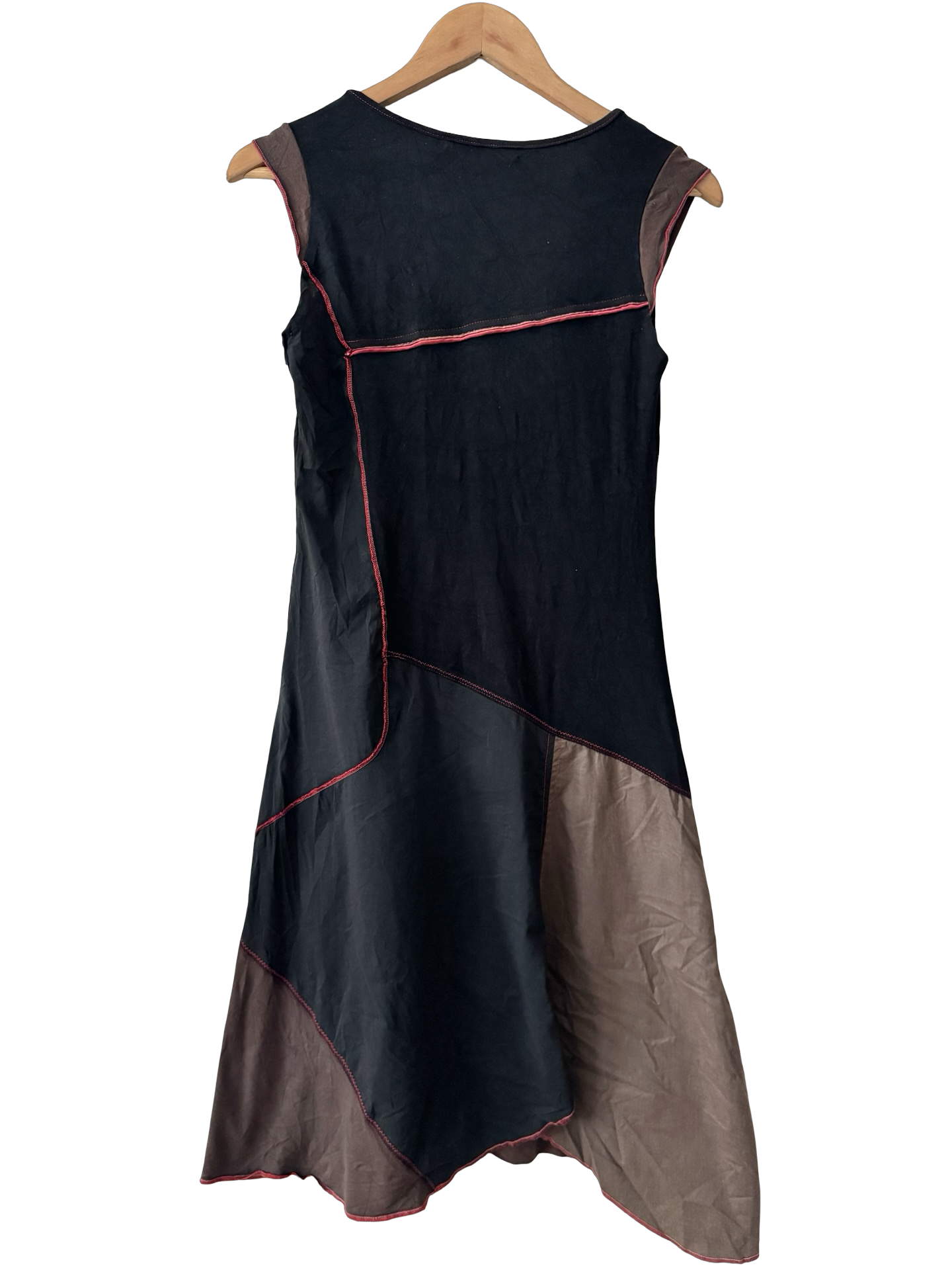 Vintage Y2K French Deconstructed Indie Midi Dress (S-M)