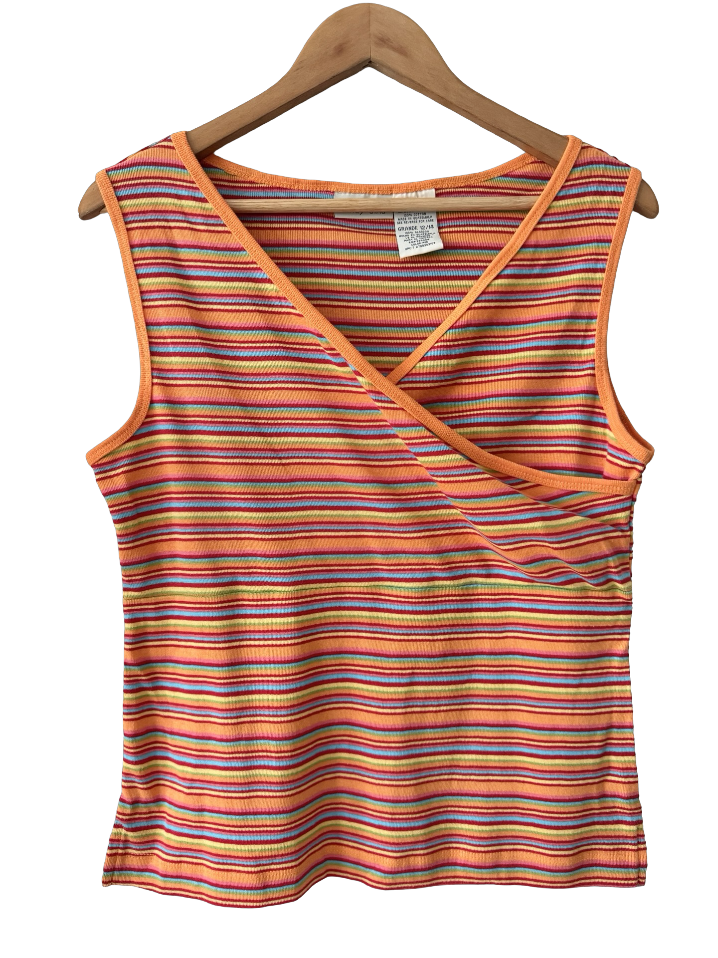 Vintage 90s Striped Wrap Crush Cami (L)