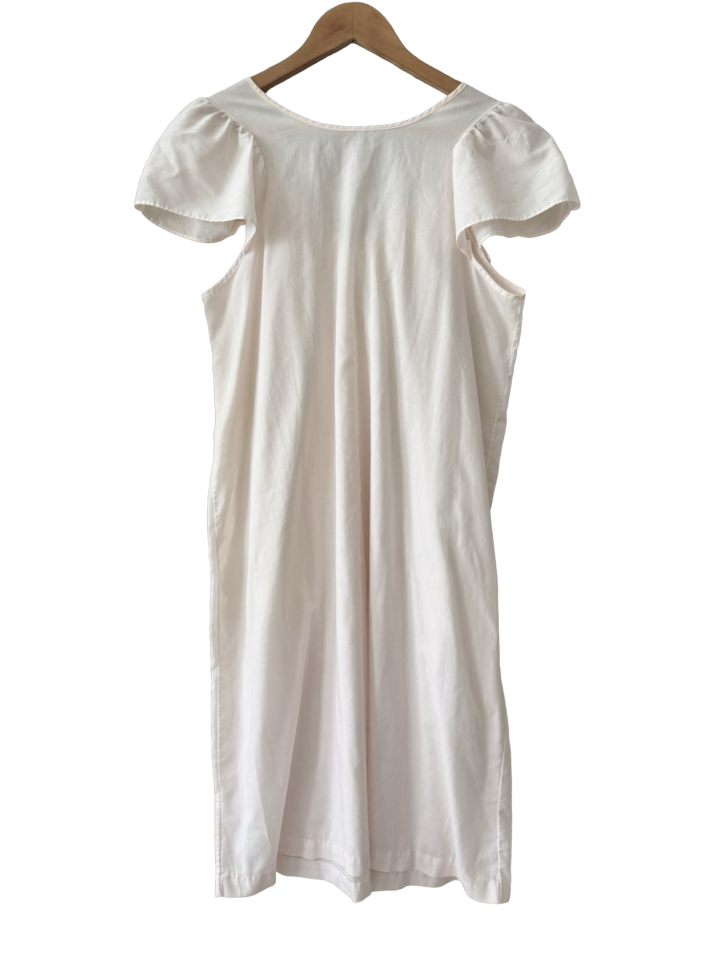 Vintage 50s Prairie Semi-Sheer Cotton Midi Dress (M)