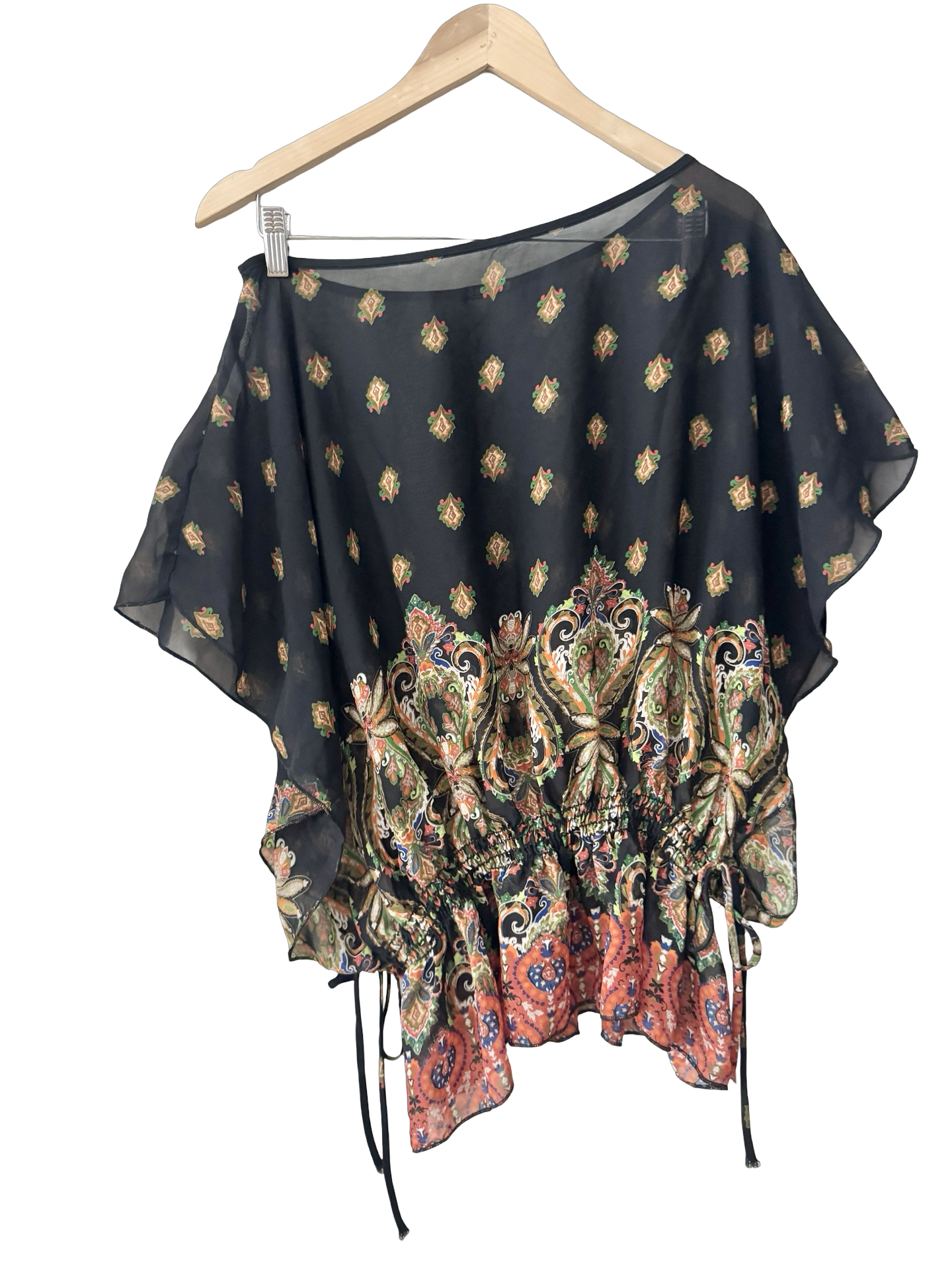 Vintage 90s Junette Sheer Poncho (M)