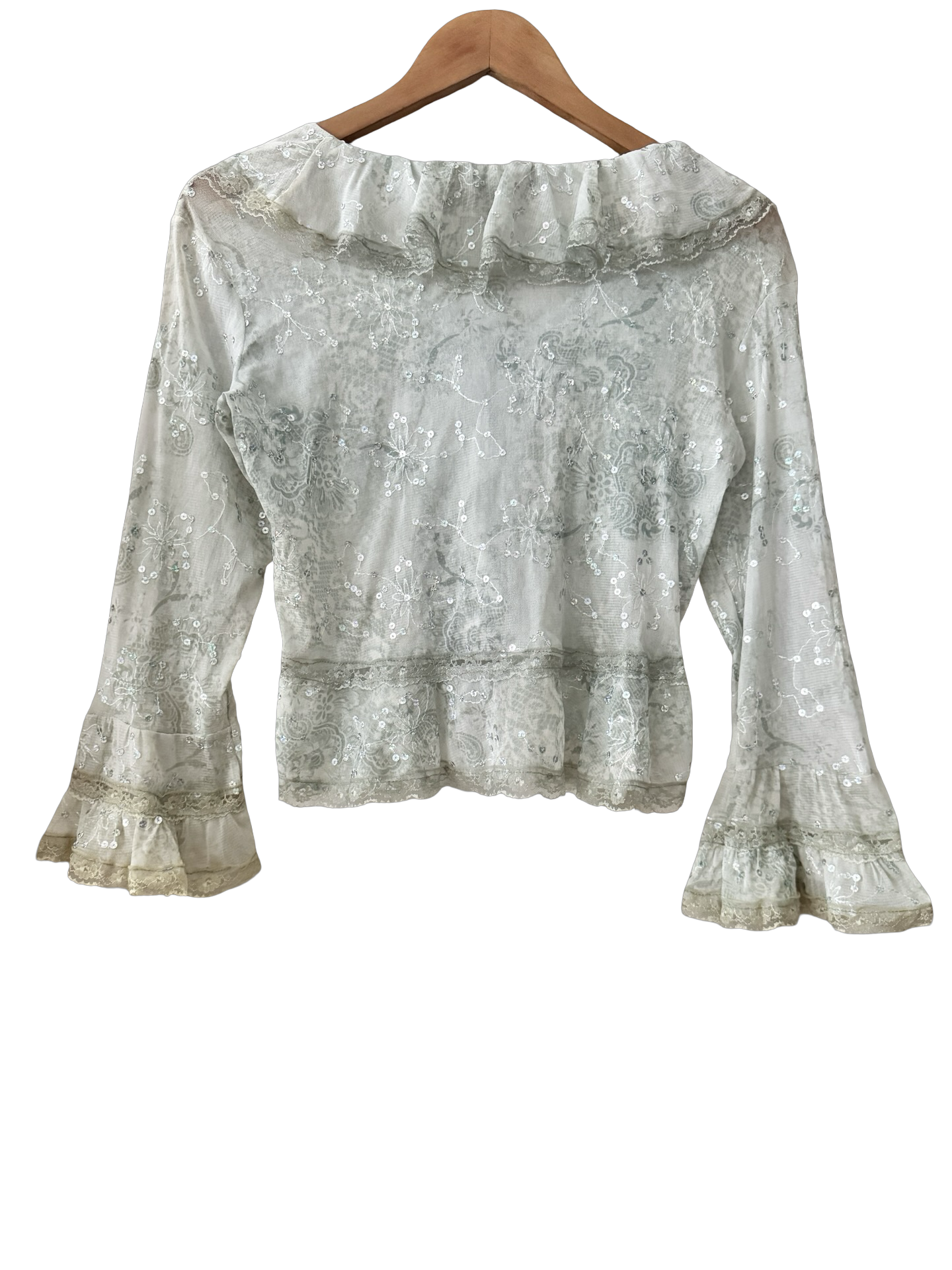 Vintage 2000s Parisian Ice Fairy Blouse (S/M)