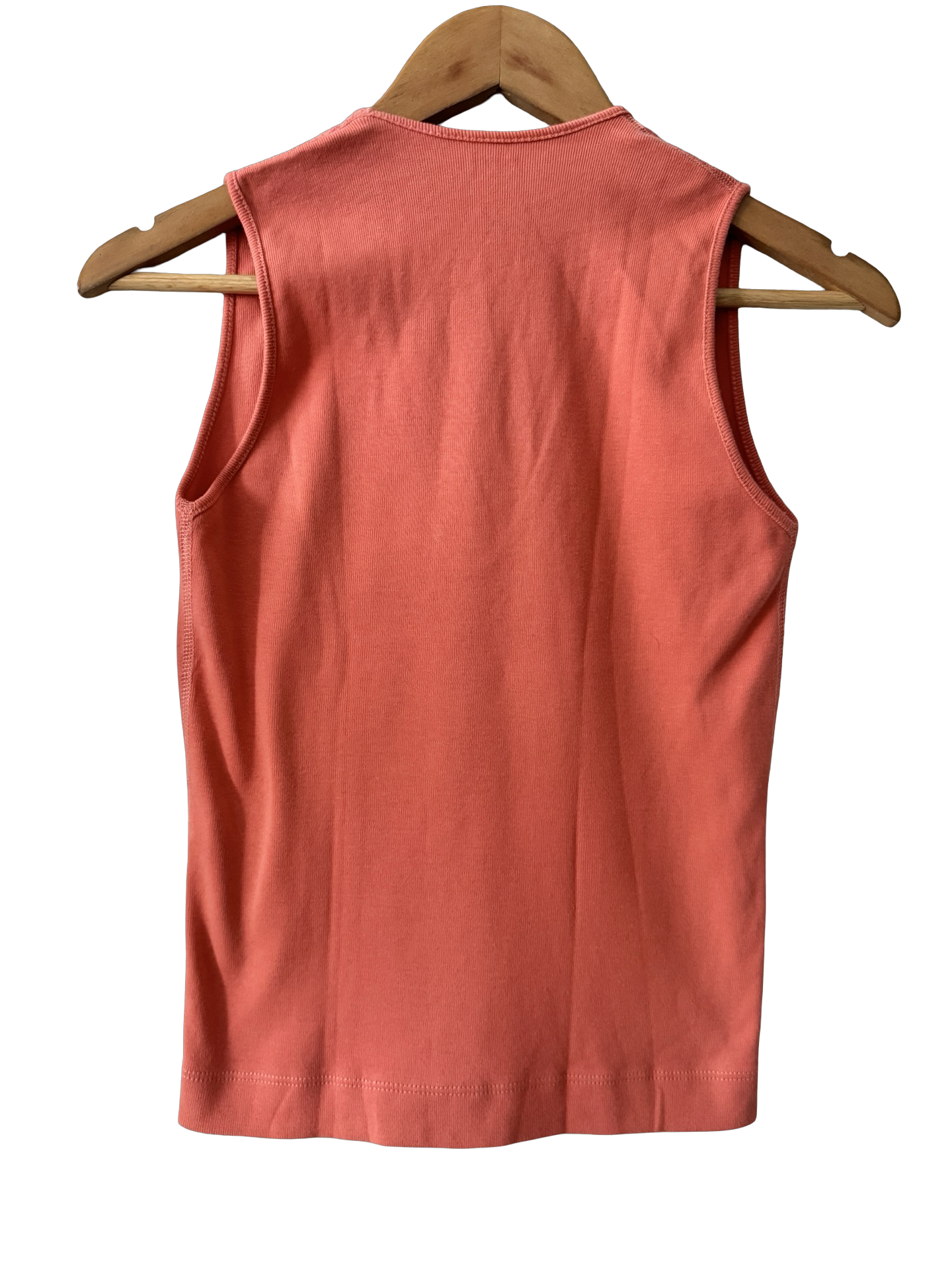 Vintage Y2K Apricot Ribbed Tank (S)