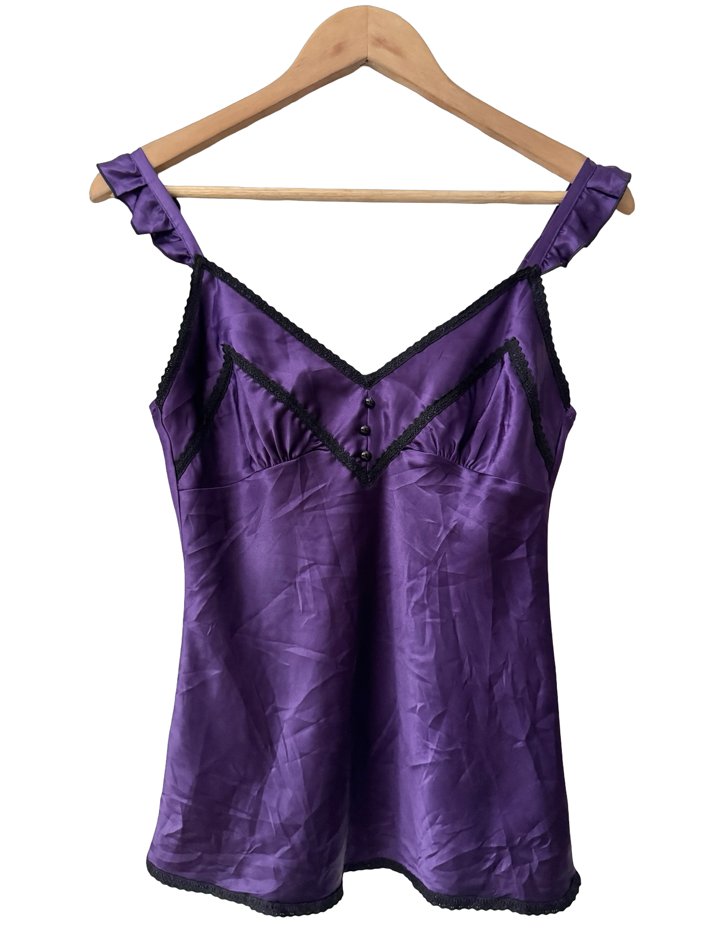 Vintage Y2K Ruffled Babydoll Cami (M)