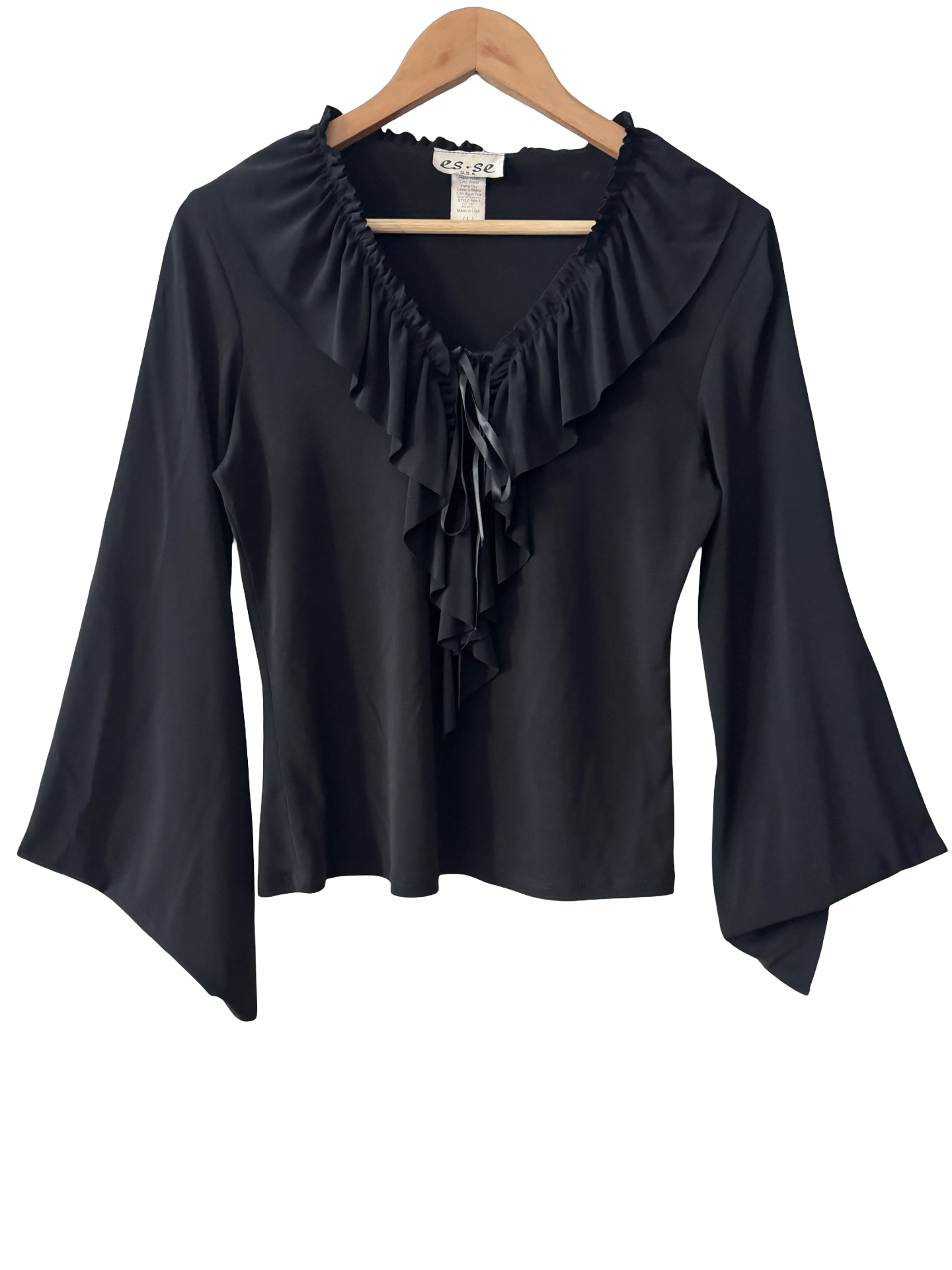 Vintage 90s Soft-focus Billowy Sleeve Blouse (M/L)