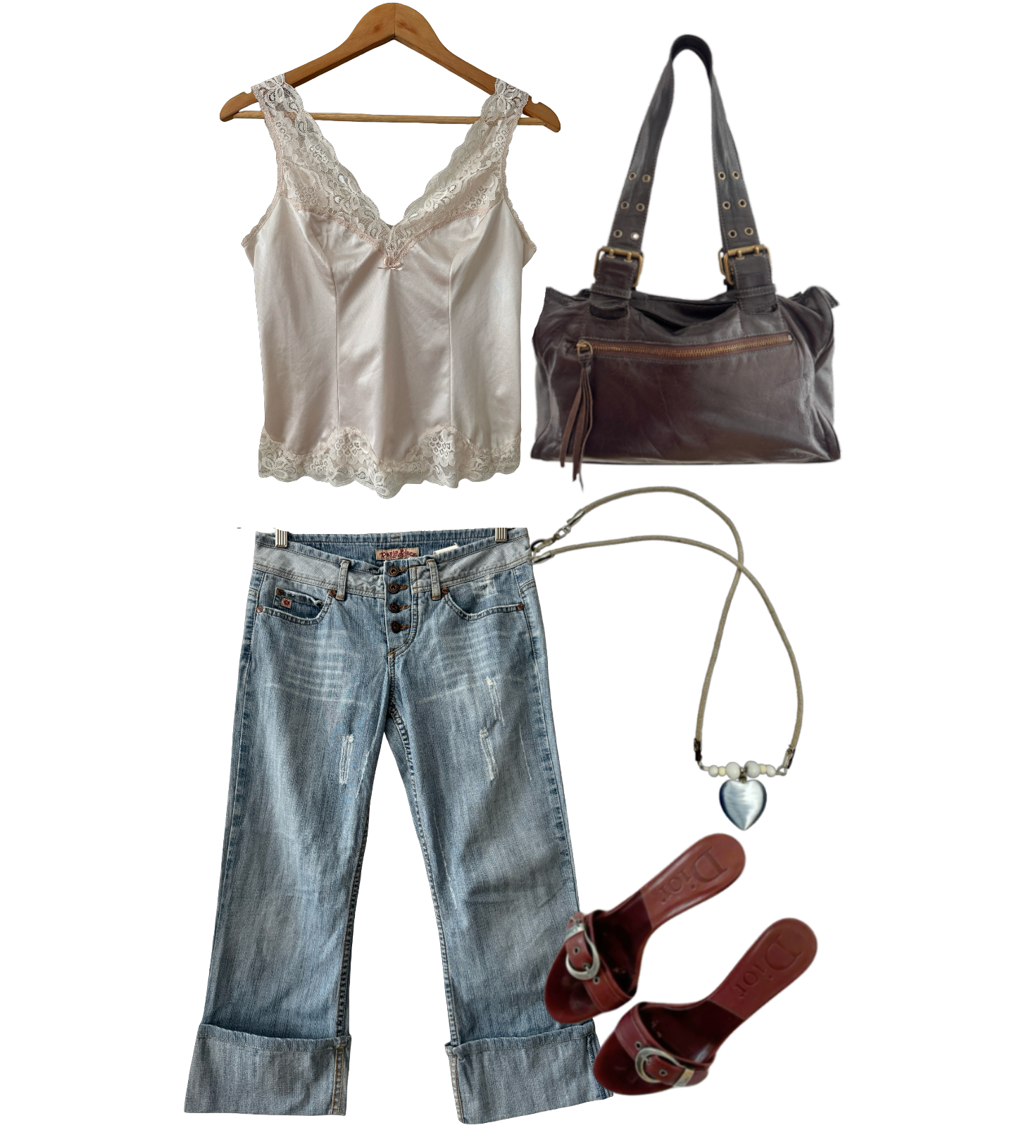Vintage 90s Paris Blues Cuffed Capri Jeans (S)