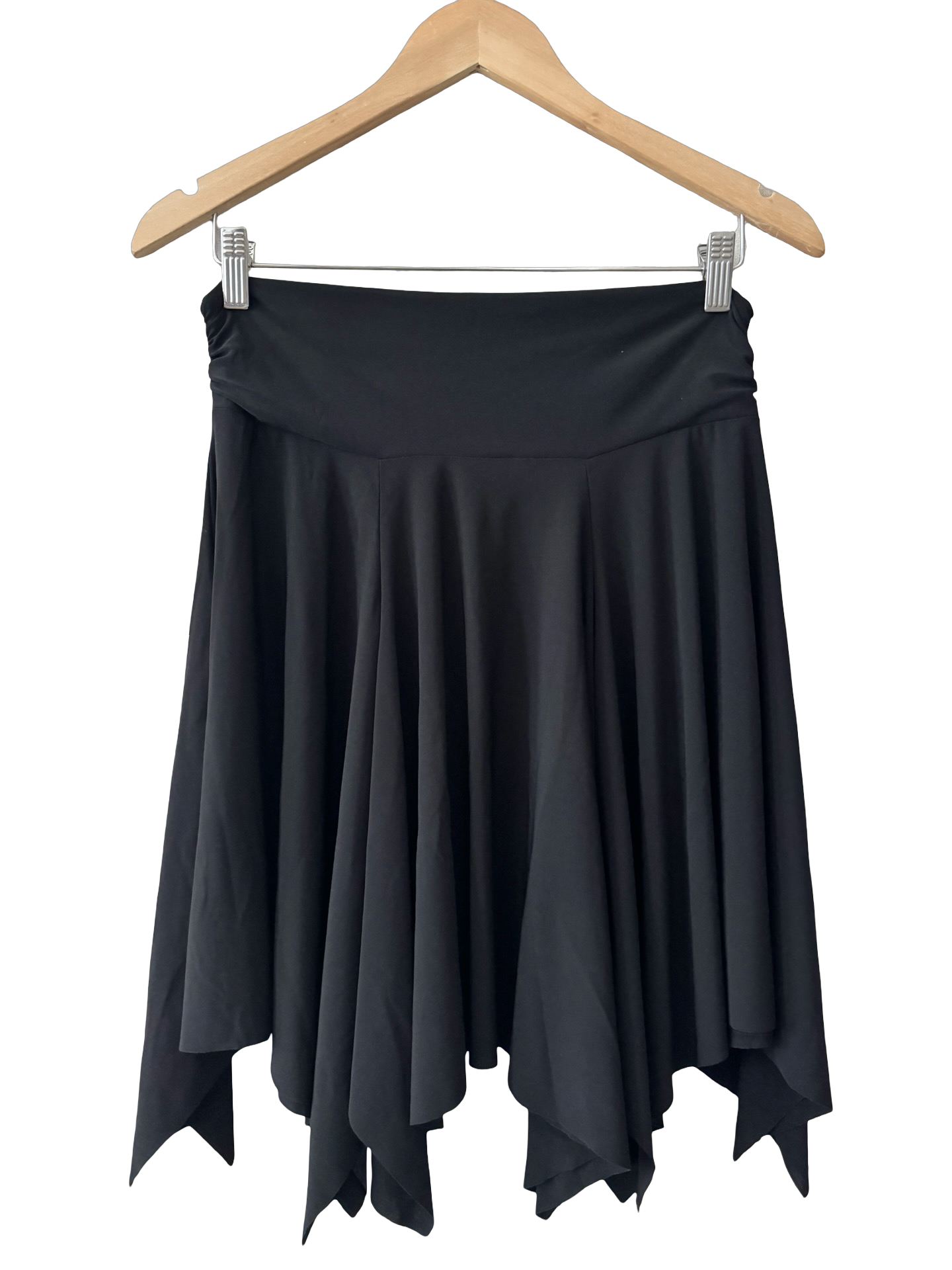 Vintage 90s Handkerchief Low-Waist Midi Skirt (S/M)