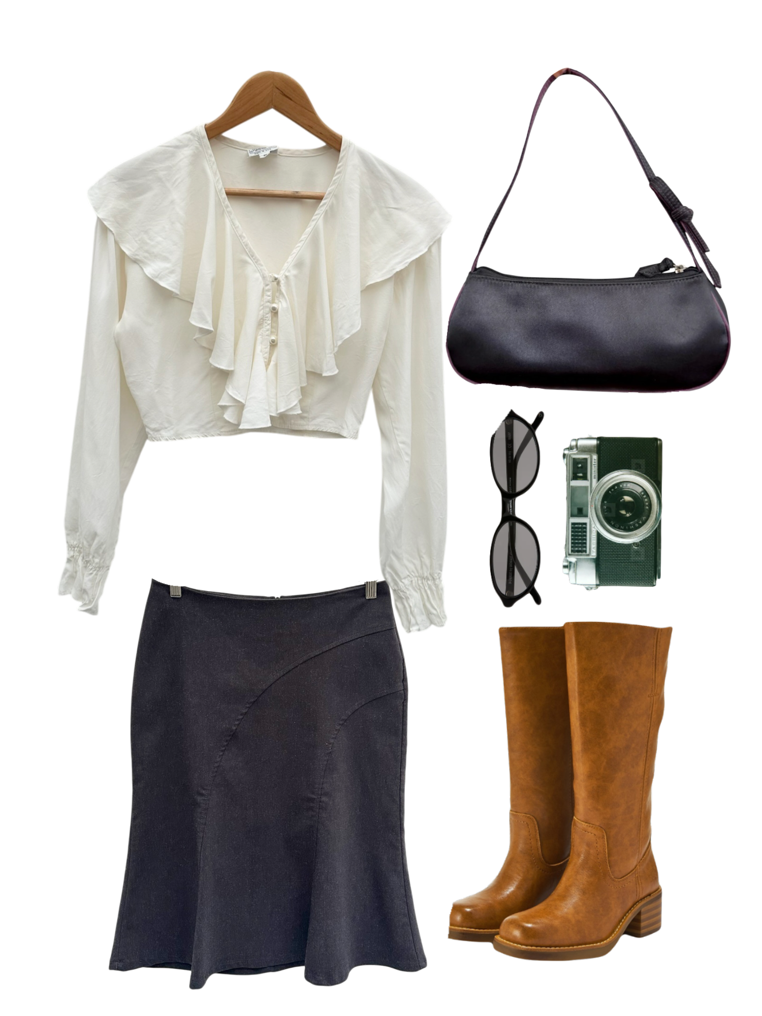 Vintage 90s Cream Ruffle Poet Blouse (M)