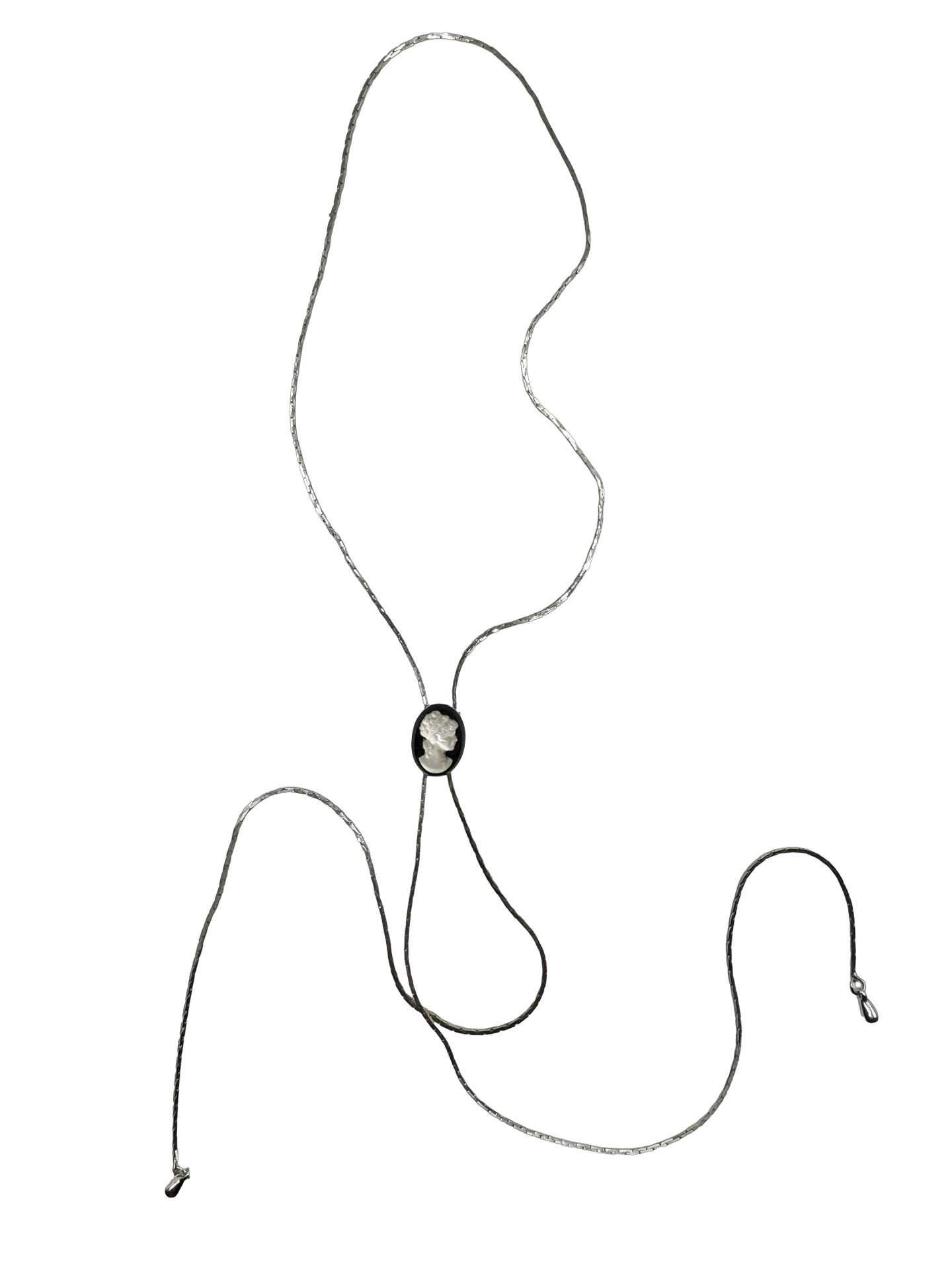 Vintage 90s Cameo Bolo Lariat Necklace